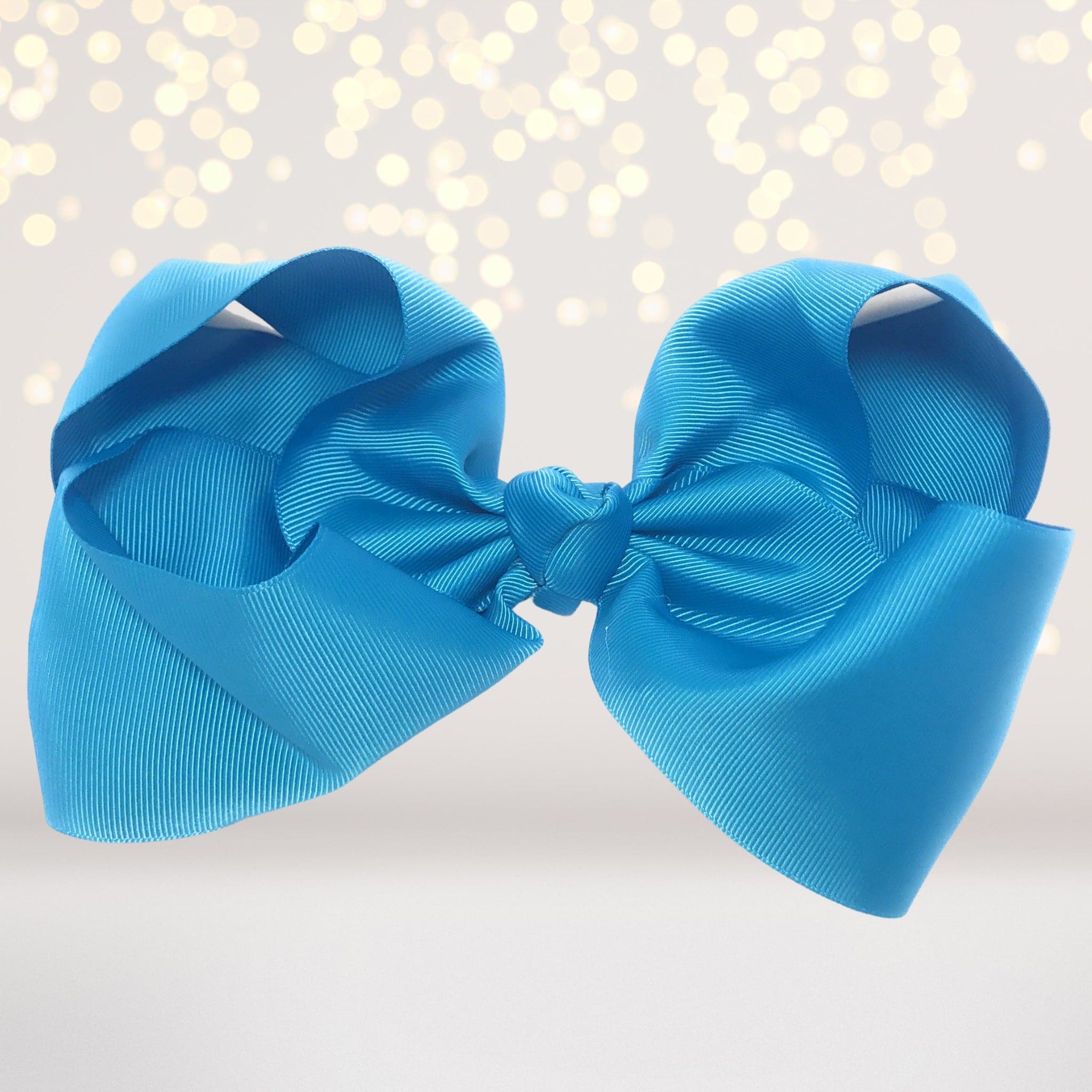 Girls 8 Inch Wide Basic Hair Bow On Alligator Clip