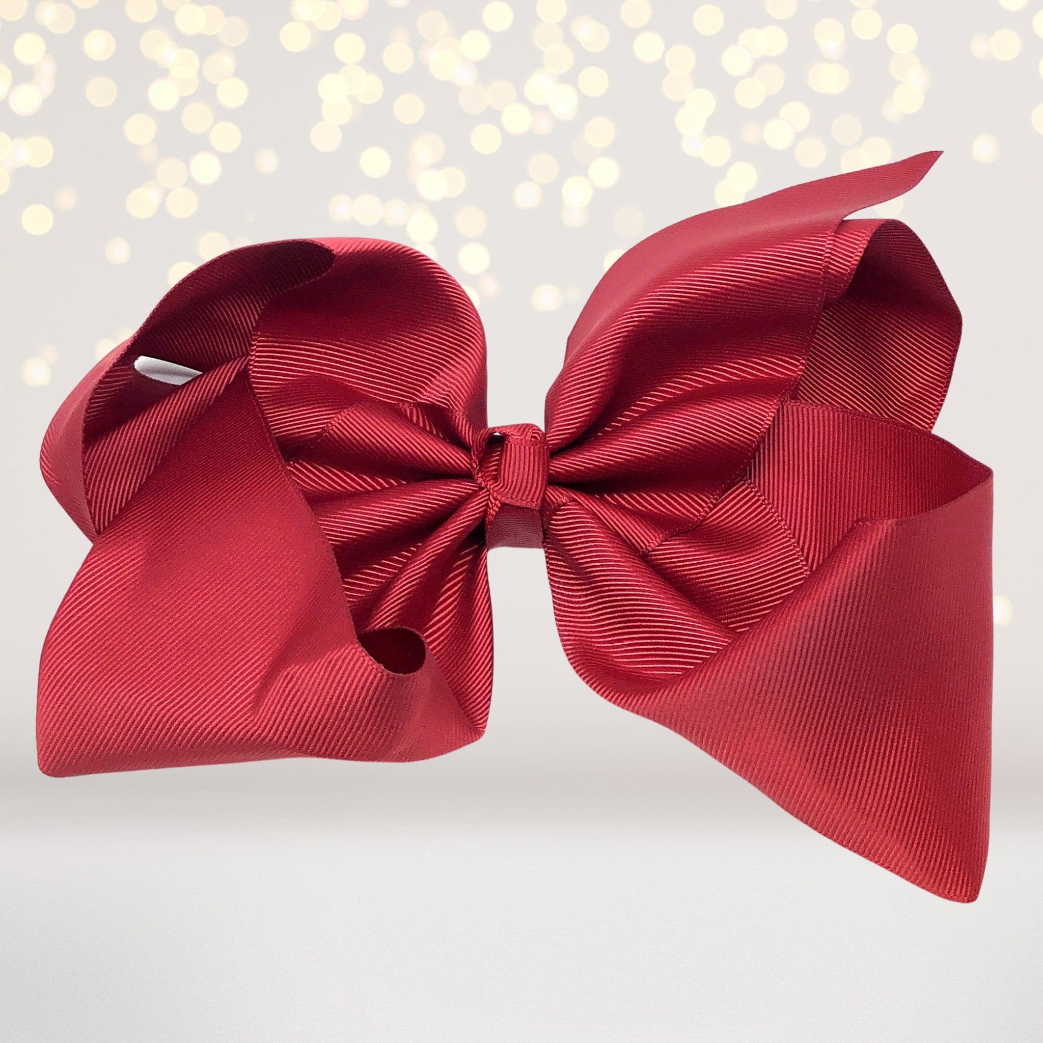 Girls 8 Inch Wide Basic Hair Bow On Alligator Clip