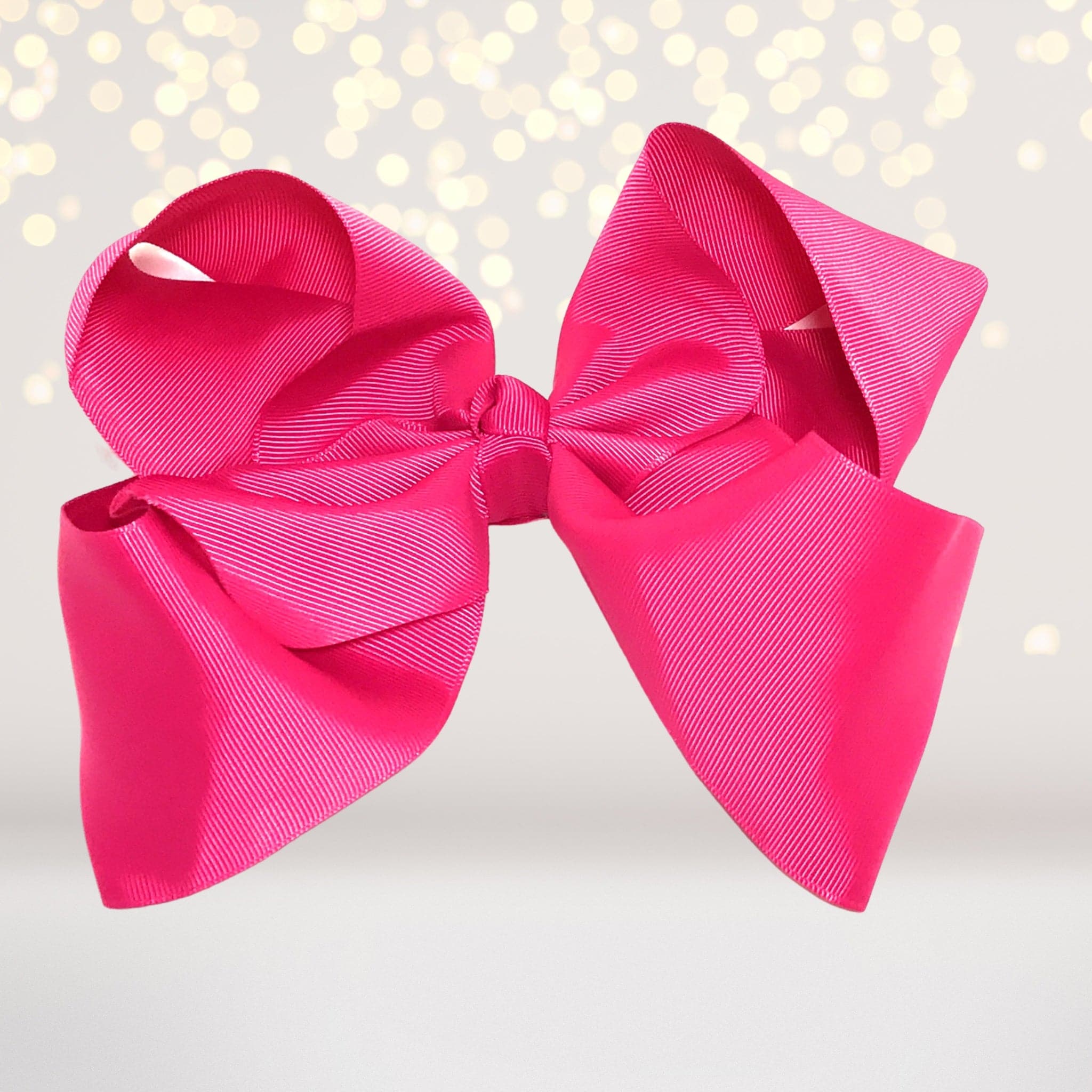 Girls 8 Inch Wide Basic Hair Bow On Alligator Clip