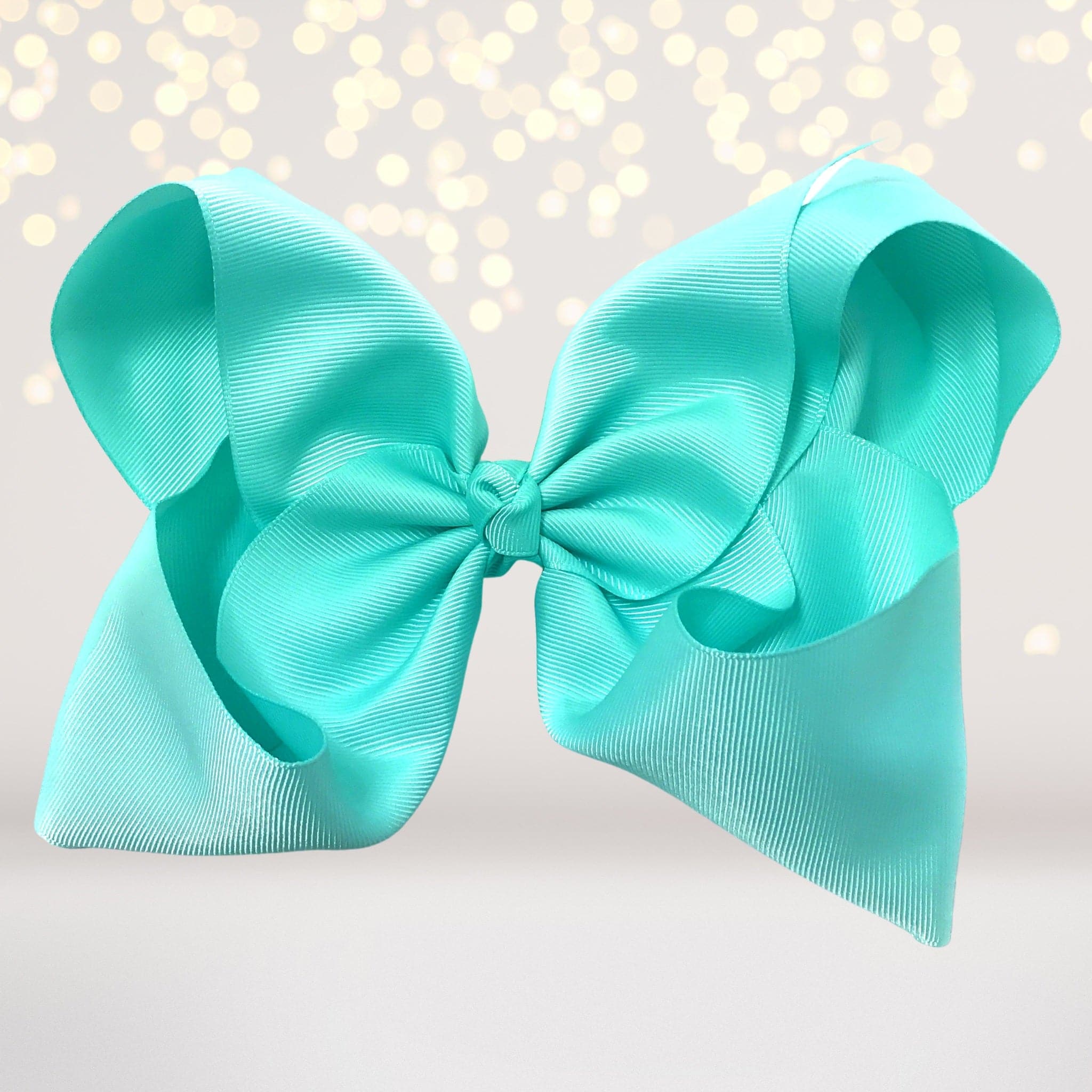 Girls 8 Inch Wide Basic Hair Bow On Alligator Clip
