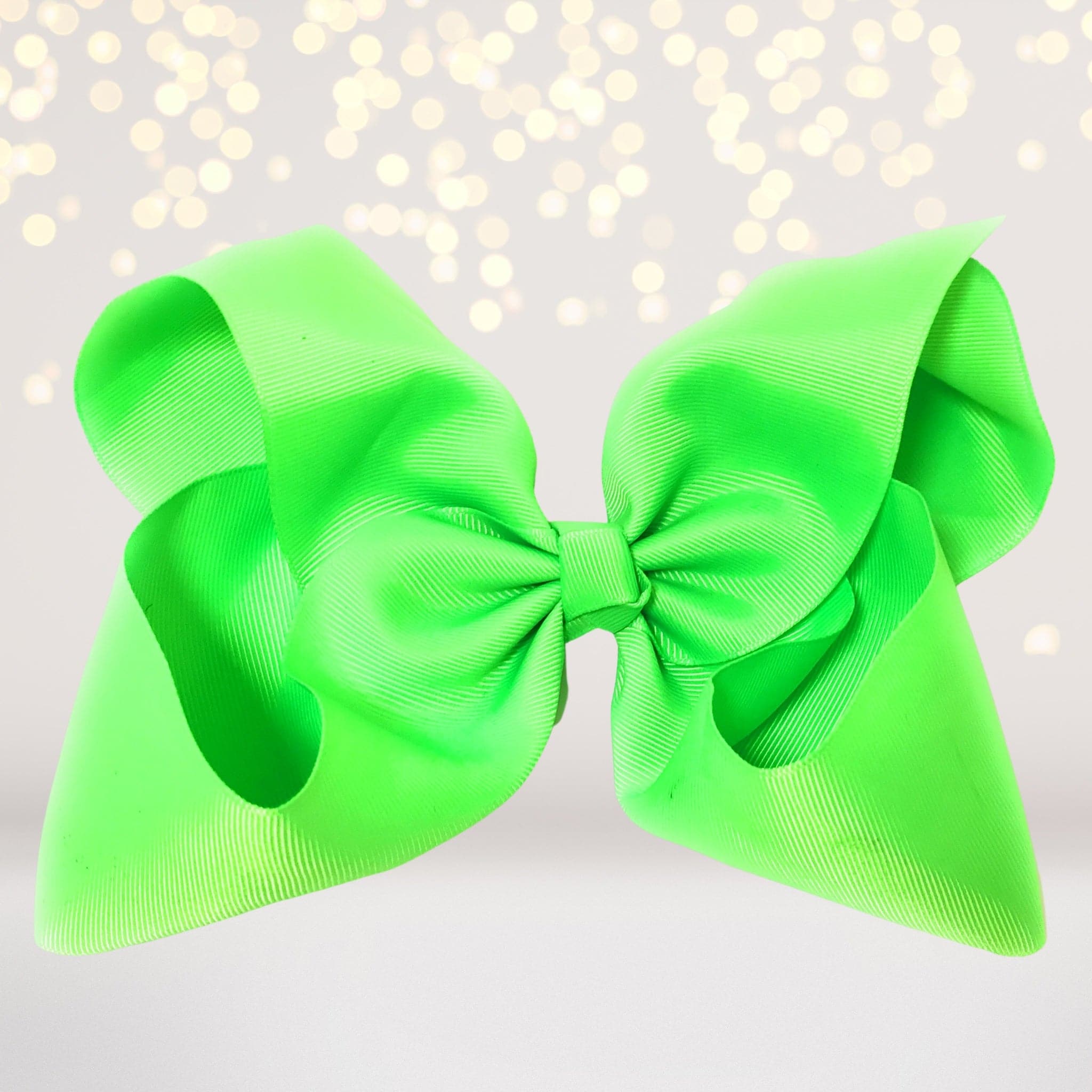 Girls 8 Inch Wide Basic Hair Bow On Alligator Clip