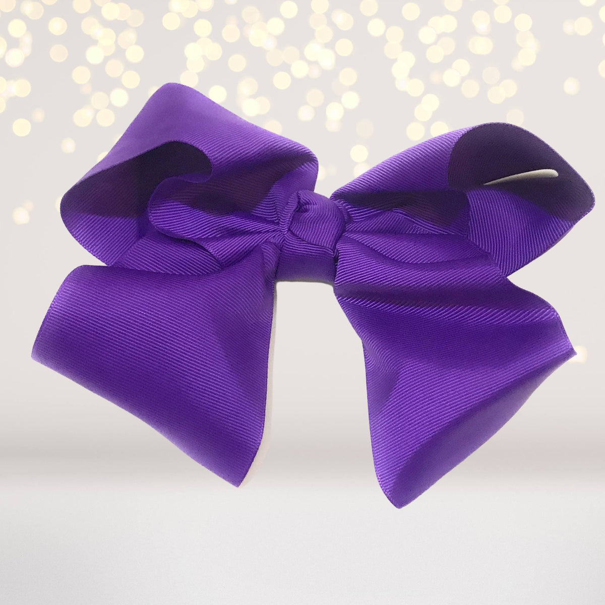 Girls 8 Inch Wide Basic Hair Bow On Alligator Clip