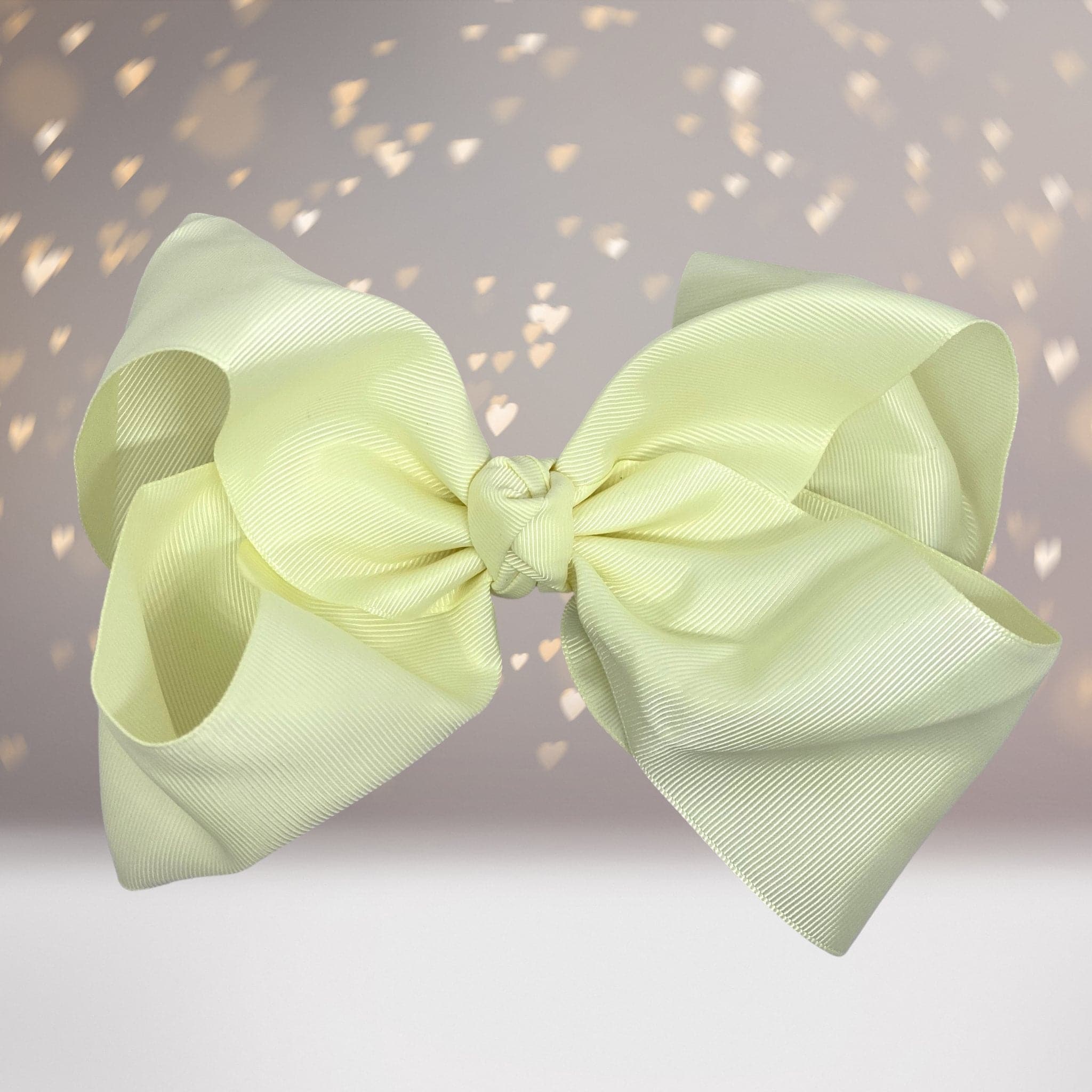 Girls 8 Inch Wide Basic Hair Bow On Alligator Clip