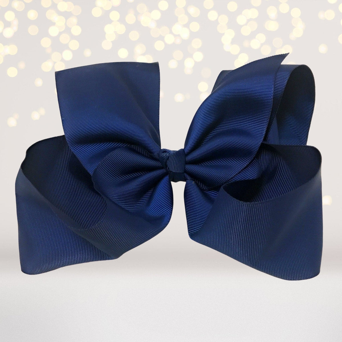 Girls 8 Inch Wide Basic Hair Bow On Alligator Clip