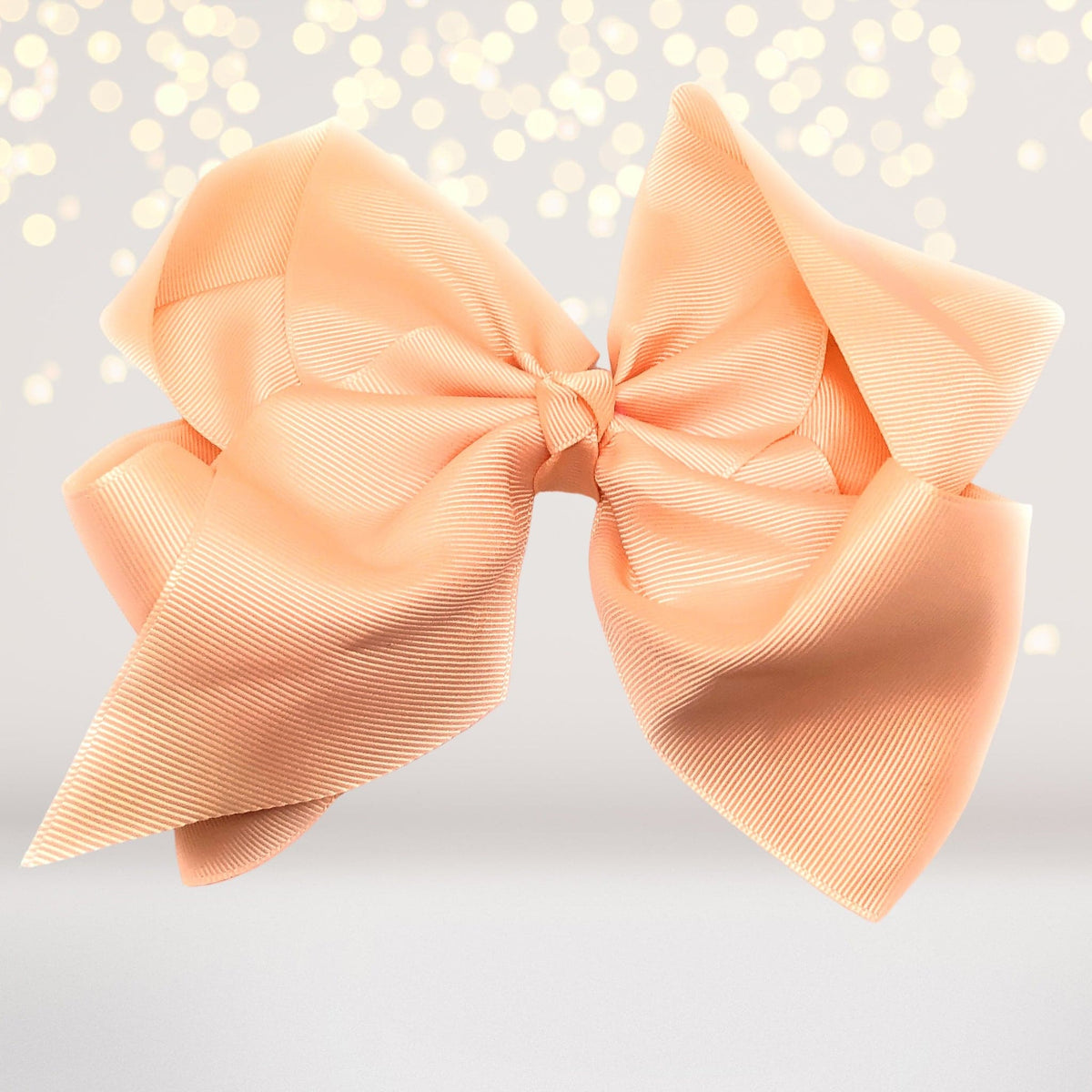 Girls 8 Inch Wide Basic Hair Bow On Alligator Clip