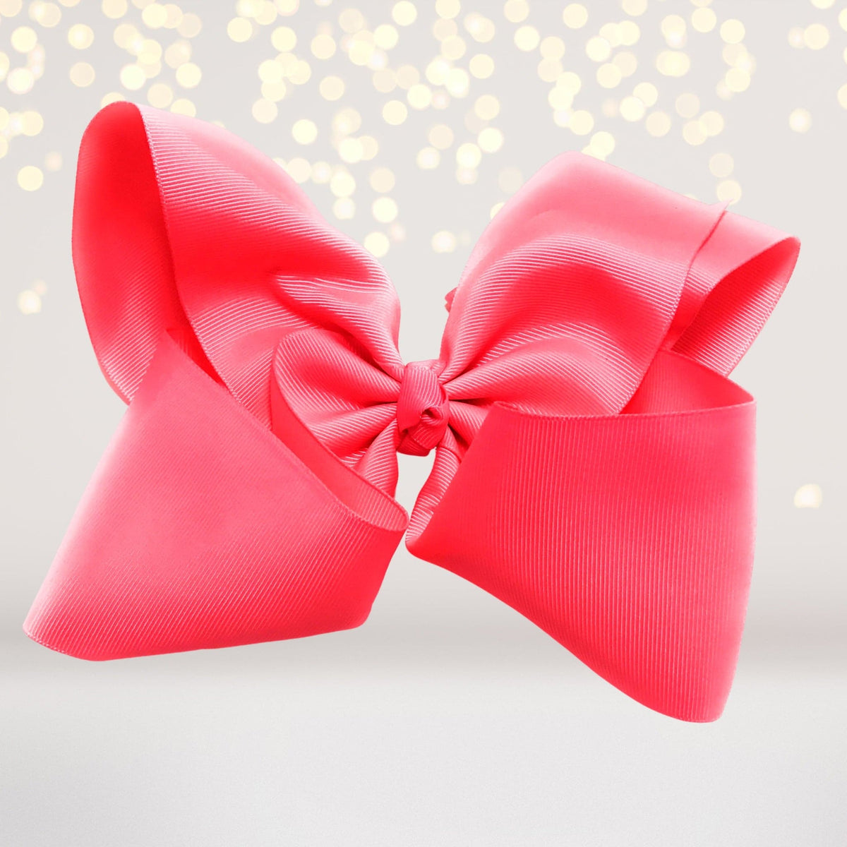 Girls 8 Inch Wide Basic Hair Bow On Alligator Clip