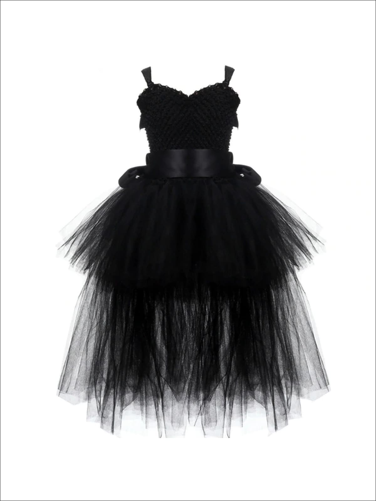 Girls Dark Black Unicorn Tutu Costume Dress