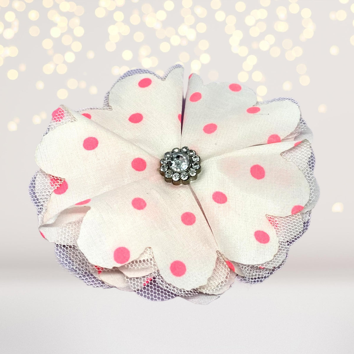 Girls Delicate Satin Flower Hair Clip