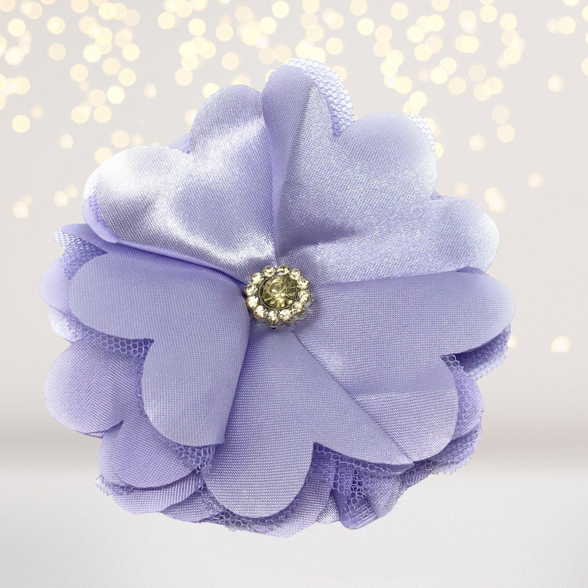 Girls Delicate Satin Flower Hair Clip