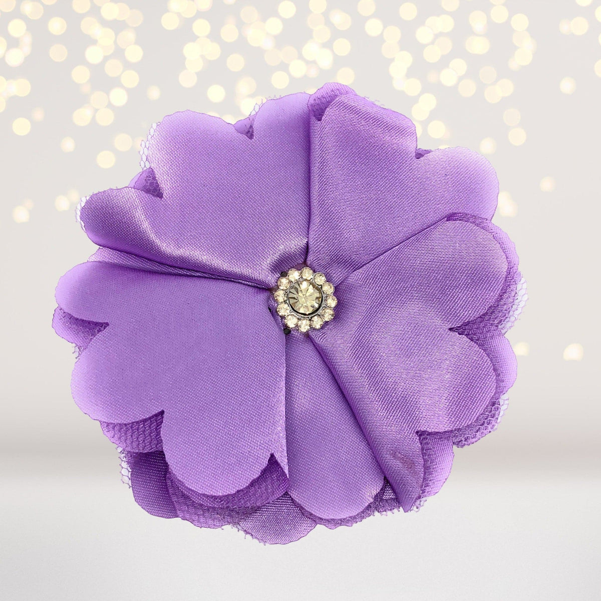 Girls Delicate Satin Flower Hair Clip