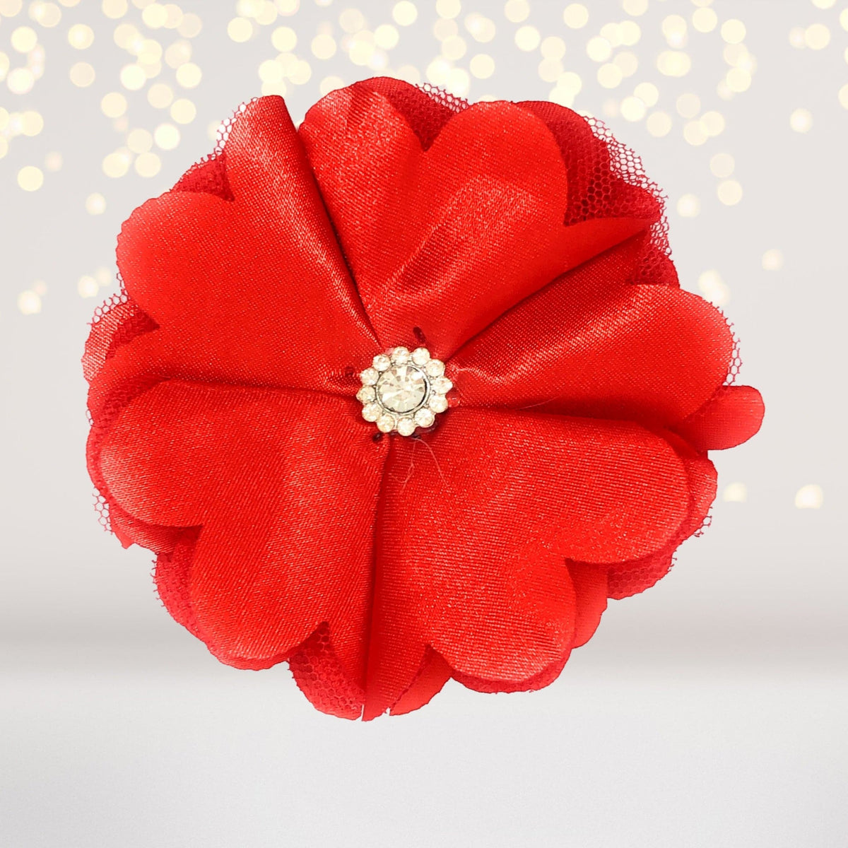 Girls Delicate Satin Flower Hair Clip