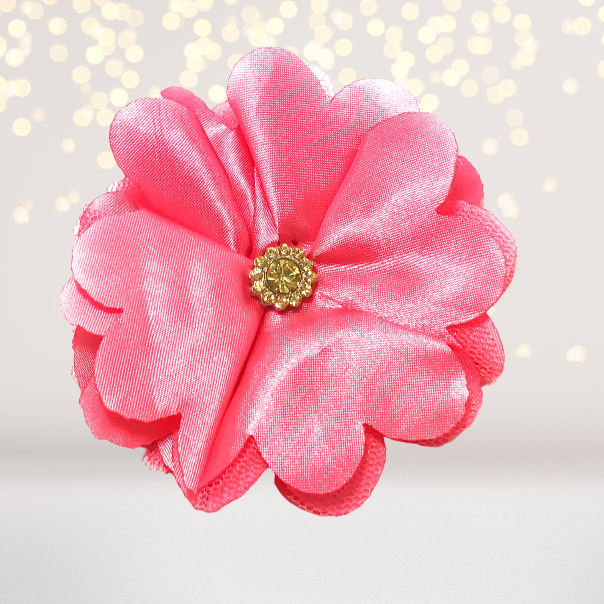 Girls Delicate Satin Flower Hair Clip