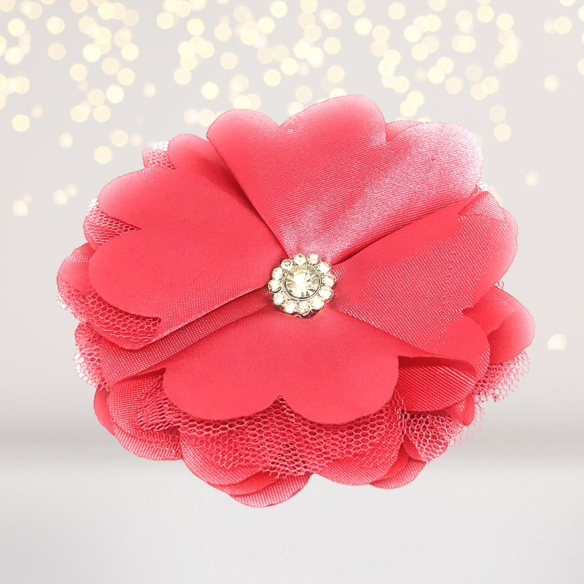 Girls Delicate Satin Flower Hair Clip