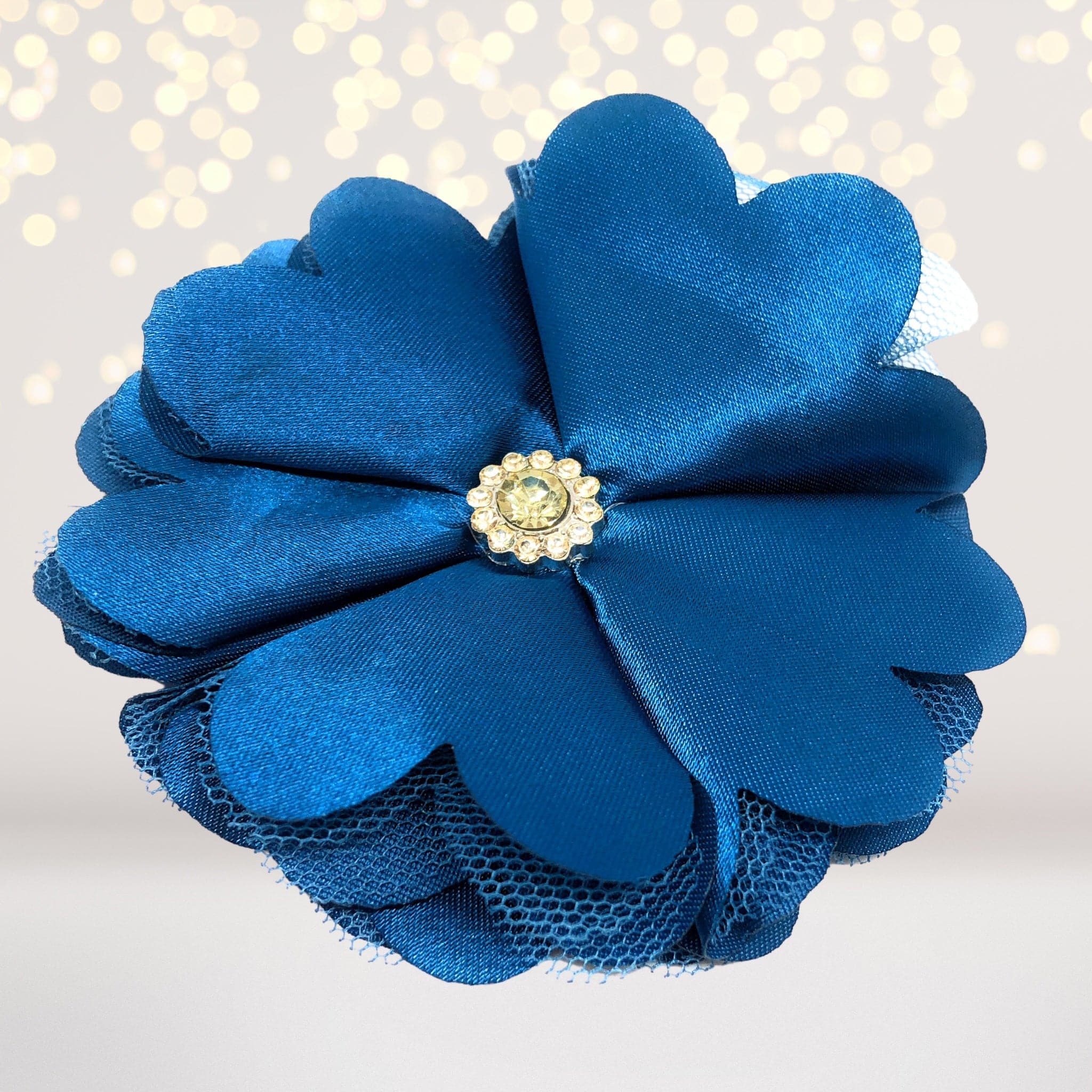 Girls Delicate Satin Flower Hair Clip