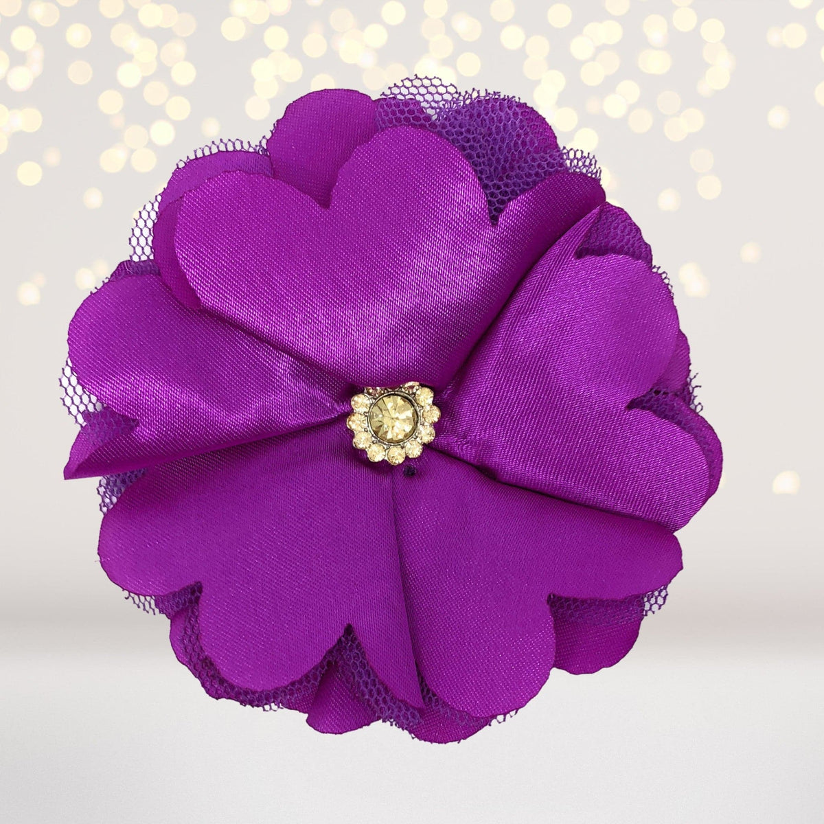 Girls Delicate Satin Flower Hair Clip