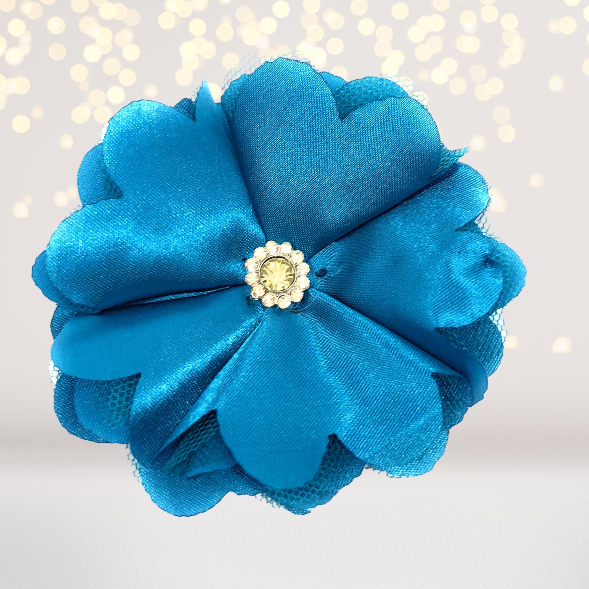 Girls Delicate Satin Flower Hair Clip