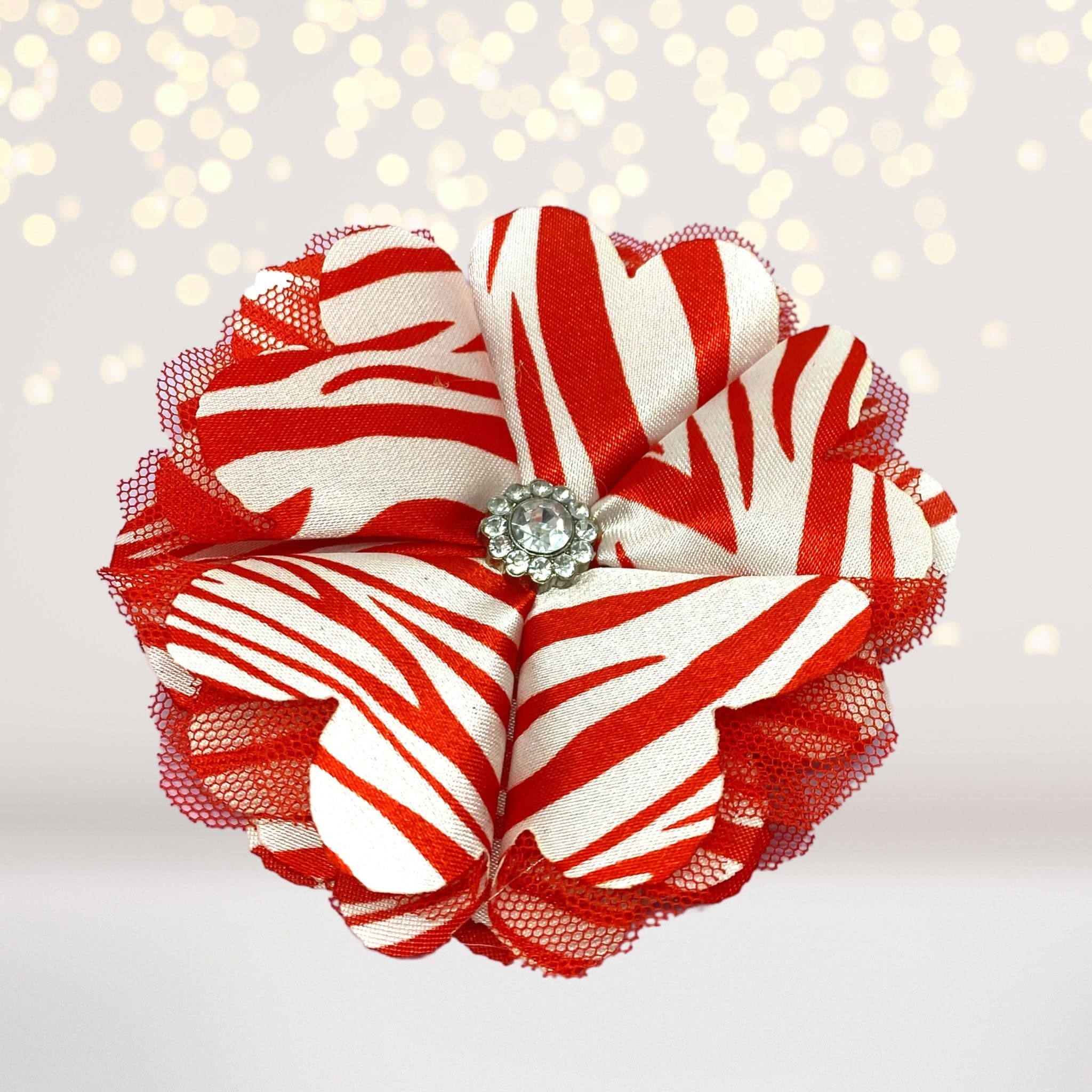 Girls Delicate Satin Flower Hair Clip