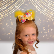 Girls Flamboyant Marabou Twist Hair Bow