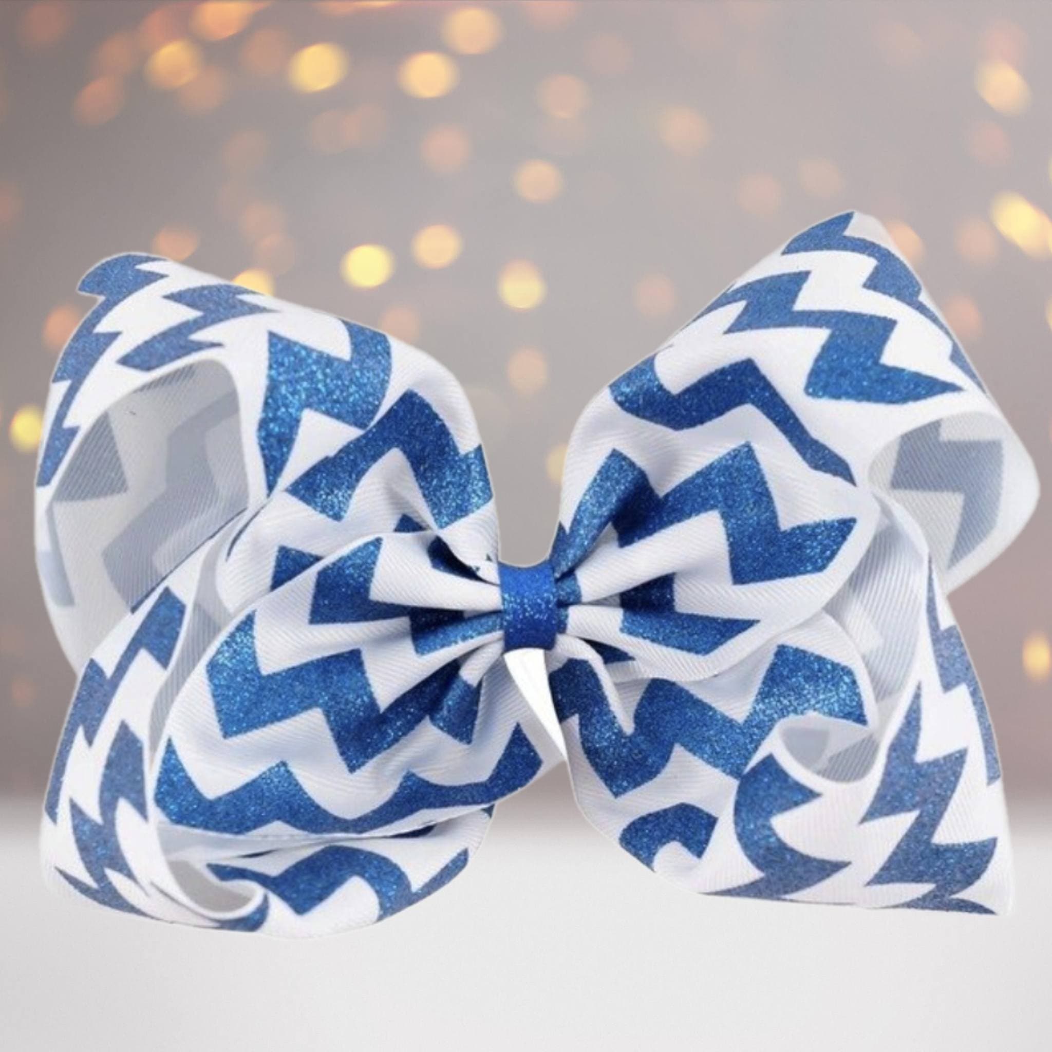 Girls Glitter Chevron Hair Bow, Glitter Hair Bow, Girls Glitter Holiday Bow