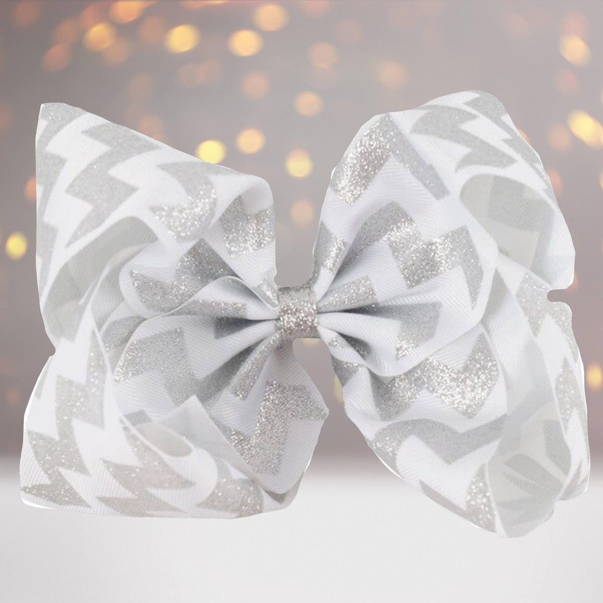 Girls Glitter Chevron Hair Bow, Glitter Hair Bow, Girls Glitter Holiday Bow