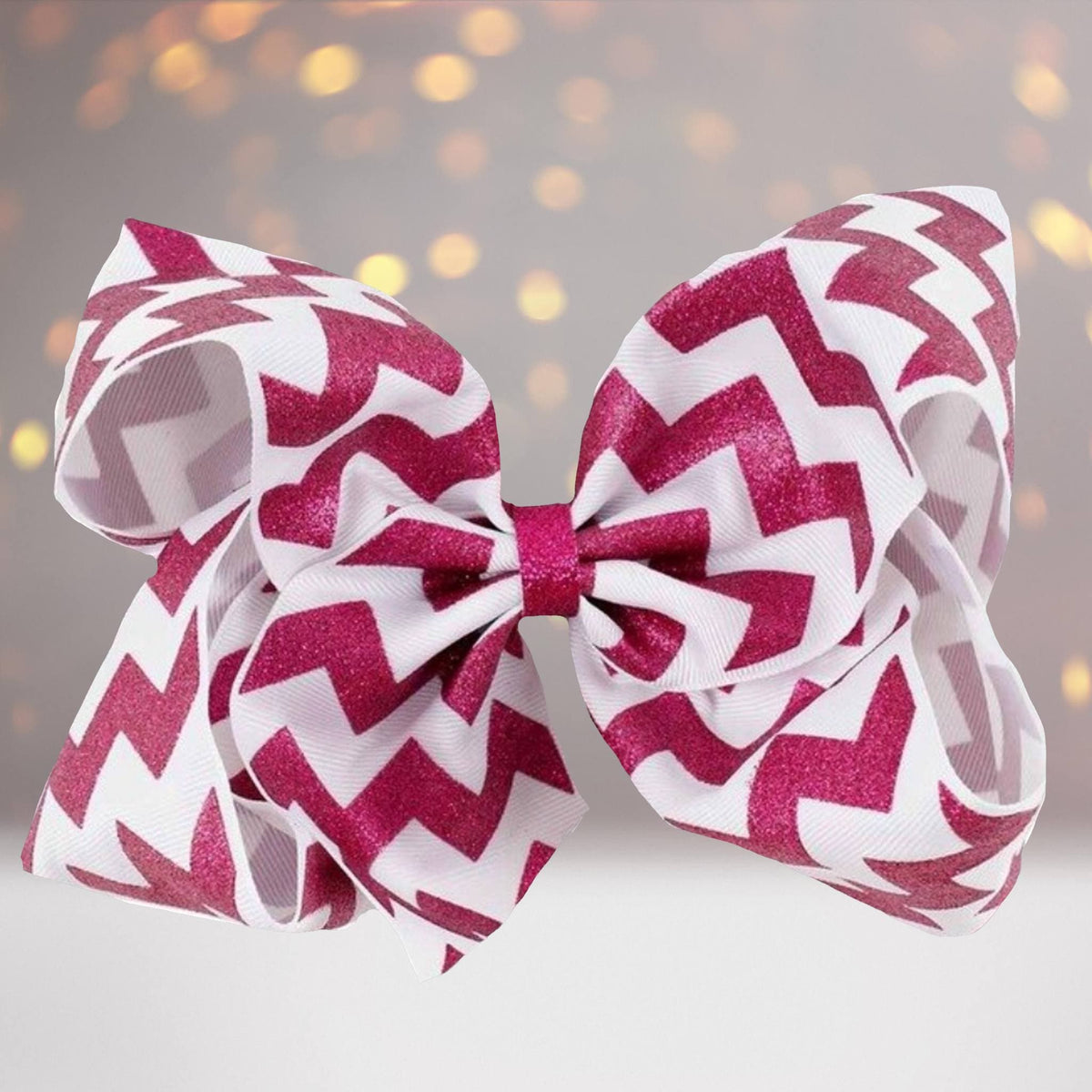 Girls Glitter Chevron Hair Bow, Glitter Hair Bow, Girls Glitter Holiday Bow