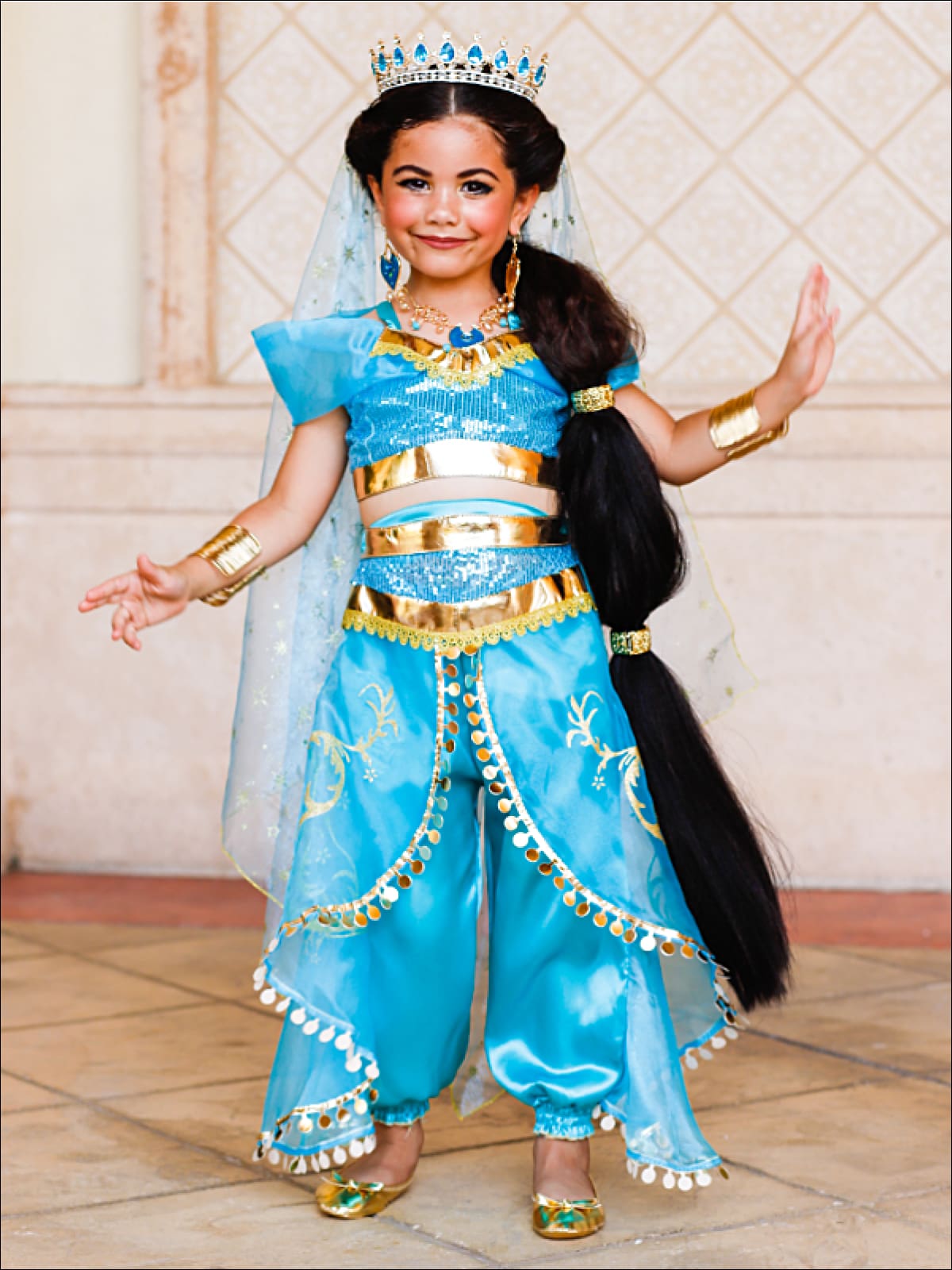 Girls Arabian Nights Princess Costume Set