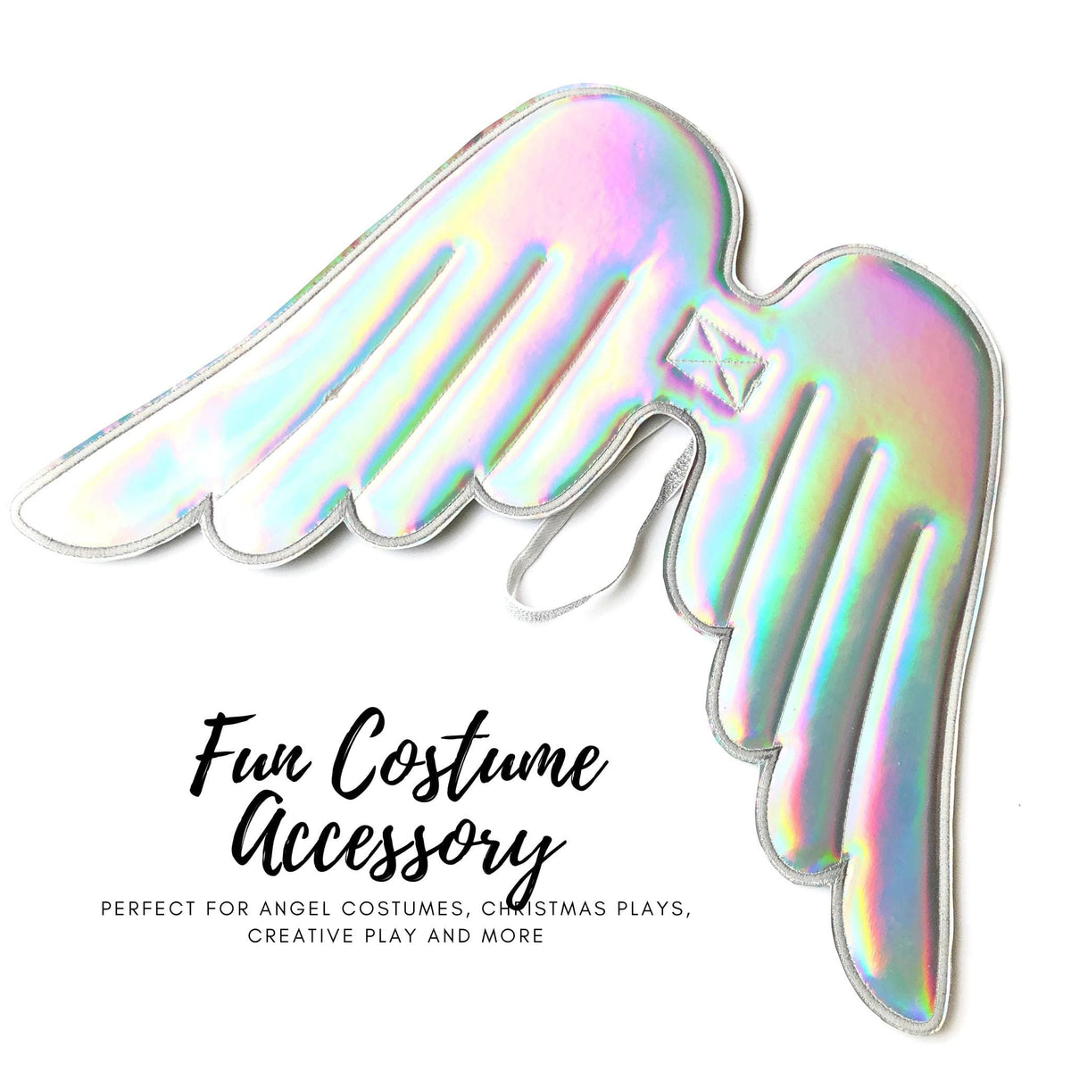 Girls Hologram And Glitter Angel, Unicorn, Fairy Costume And Dress Up Wings