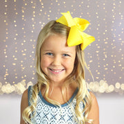 Girls Large Chunky Hair Bow, Girls Basic 6 Inch Hair Bow