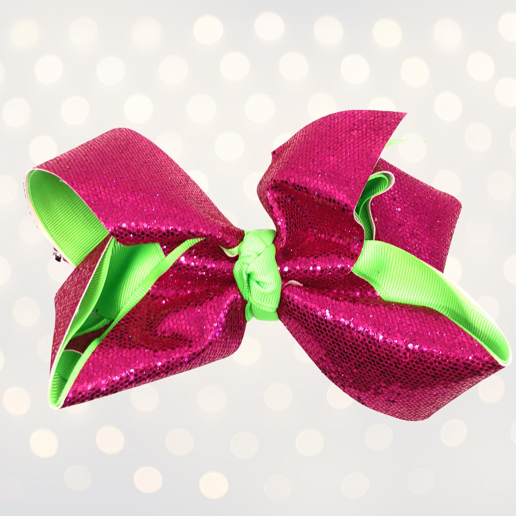 Girls Large Sparkle Cheer And Dance Hair Bows