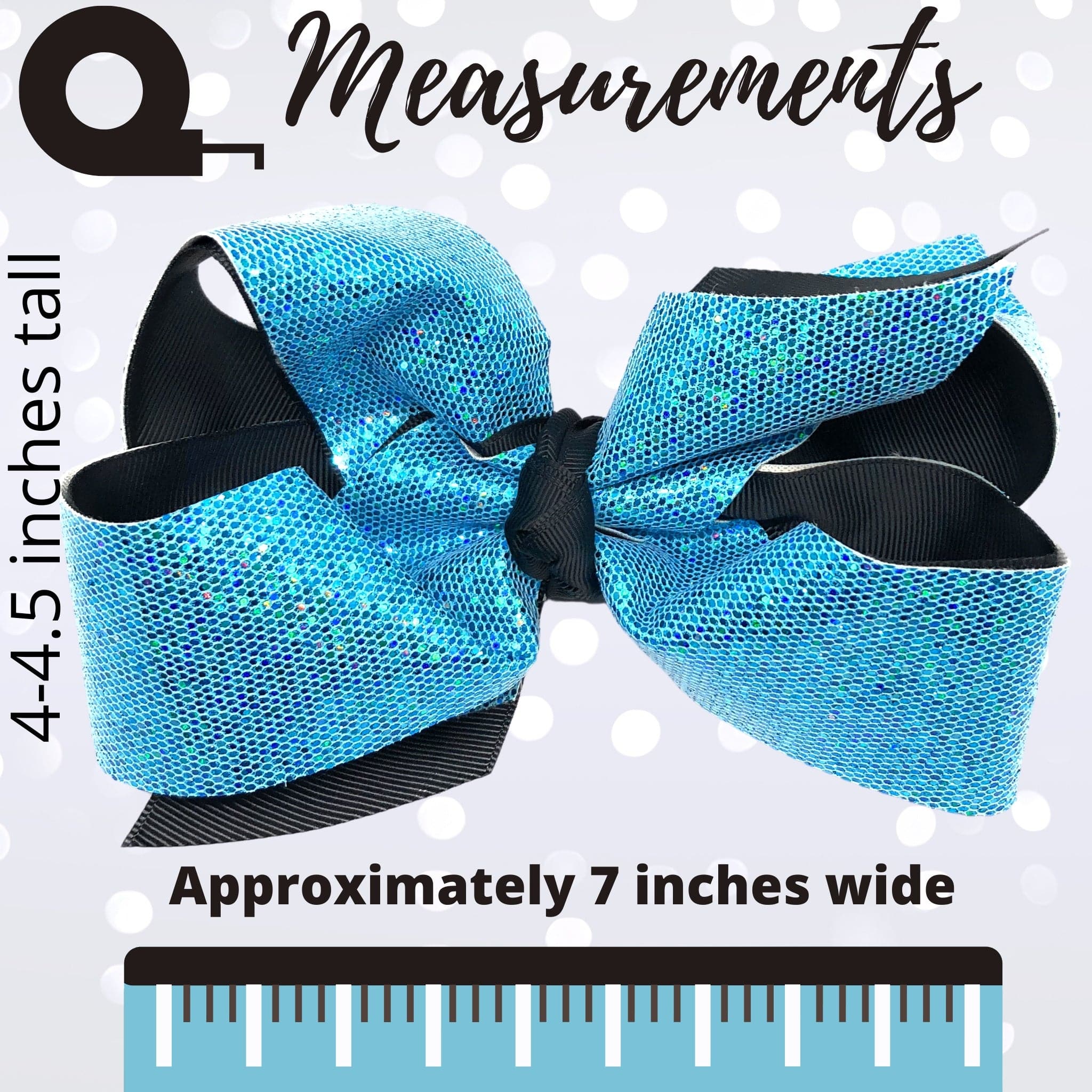 Girls Large Sparkle Cheer And Dance Hair Bows