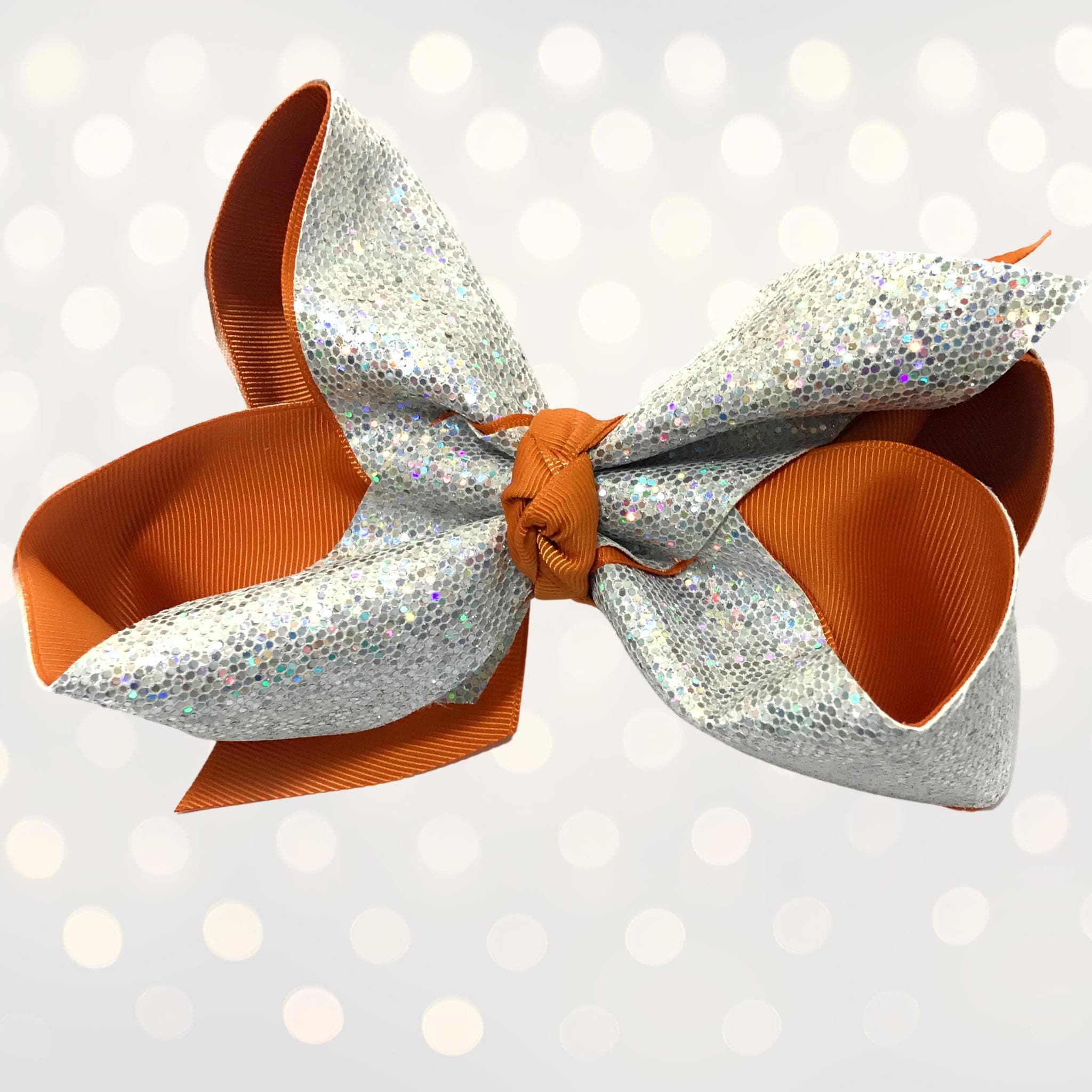 Girls Large Sparkle Cheer And Dance Hair Bows
