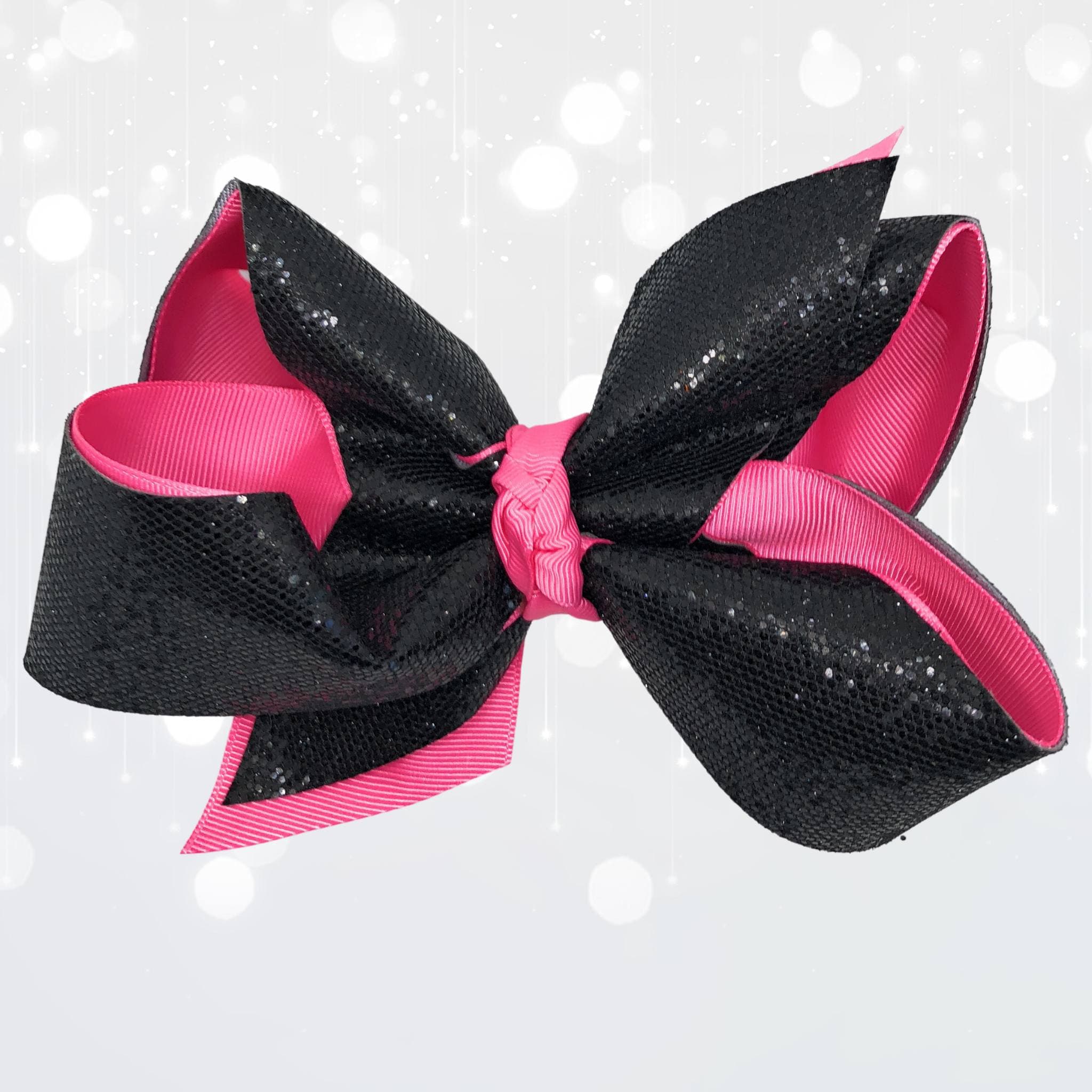 Girls Large Sparkle Cheer And Dance Hair Bows