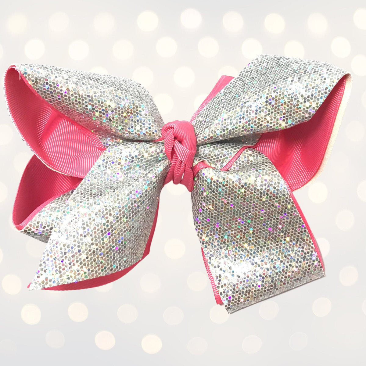Girls Large Sparkle Cheer And Dance Hair Bows