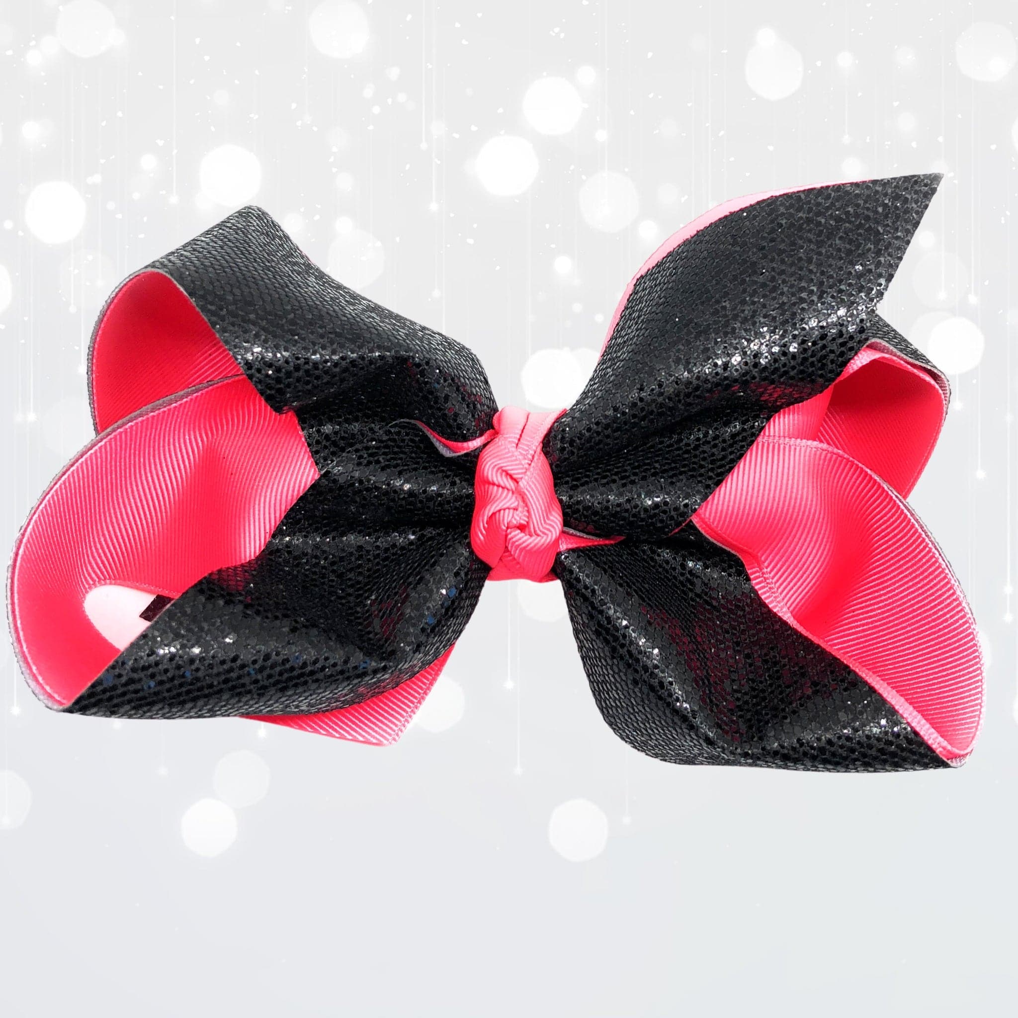 Girls Large Sparkle Cheer And Dance Hair Bows