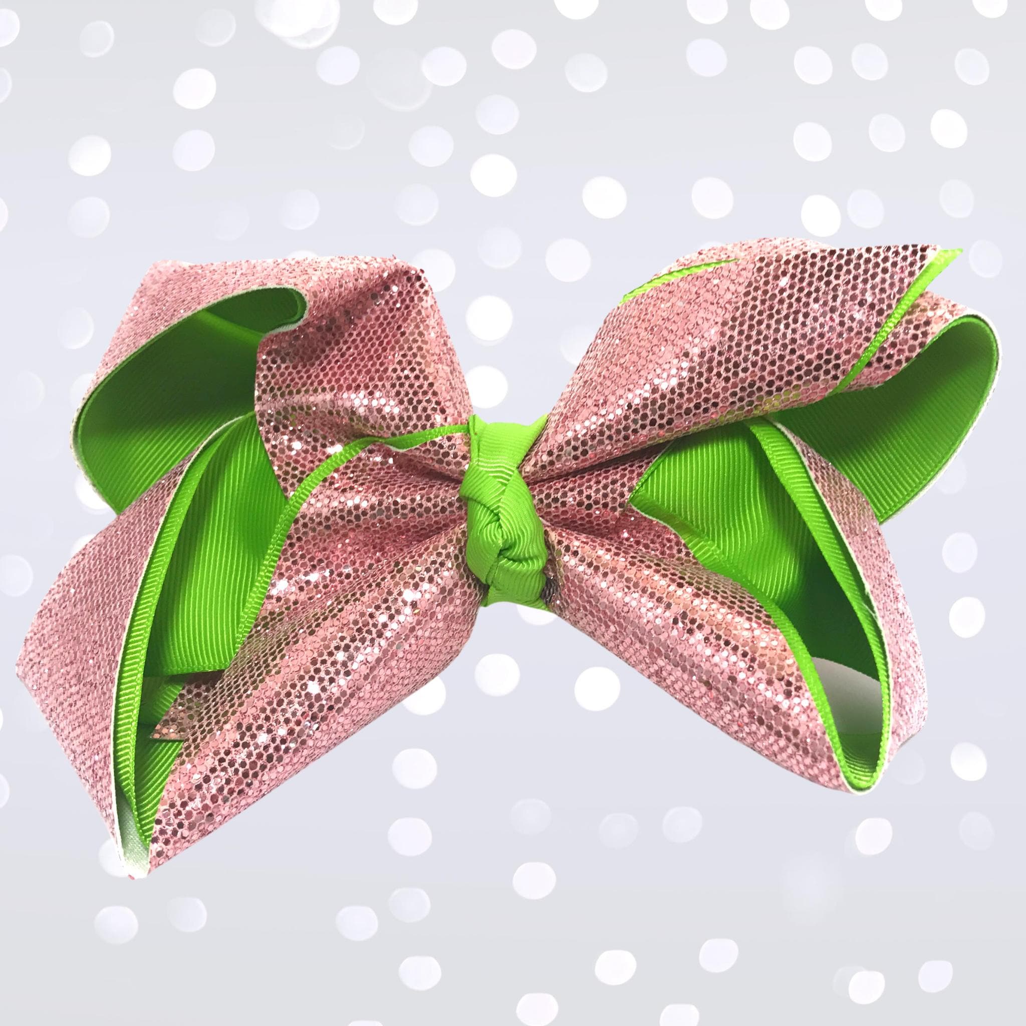 Girls Large Sparkle Cheer And Dance Hair Bows