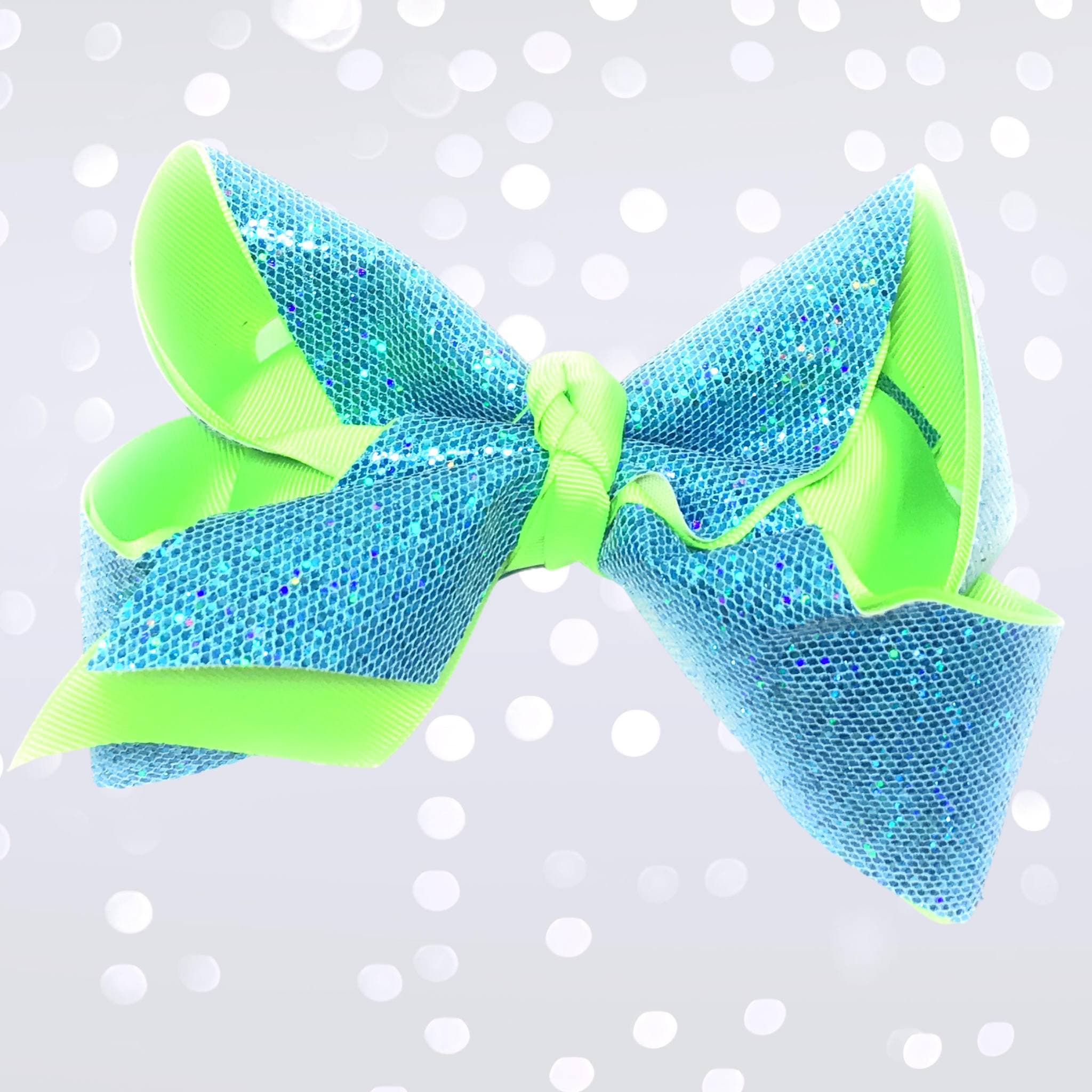 Girls Large Sparkle Cheer And Dance Hair Bows