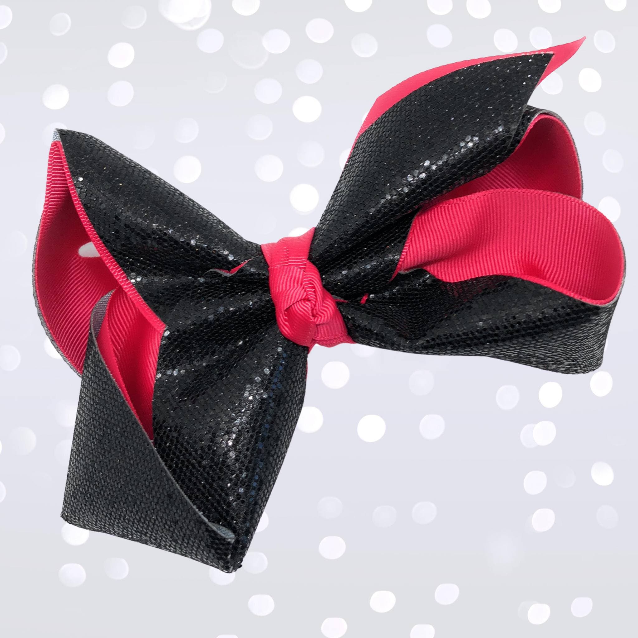 Girls Large Sparkle Cheer And Dance Hair Bows