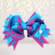 Girls Layered Boutique Hair Bow With Bling Stones
