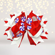 Girls Layered Boutique Hair Bows, 5 Inch Fun Print Bows