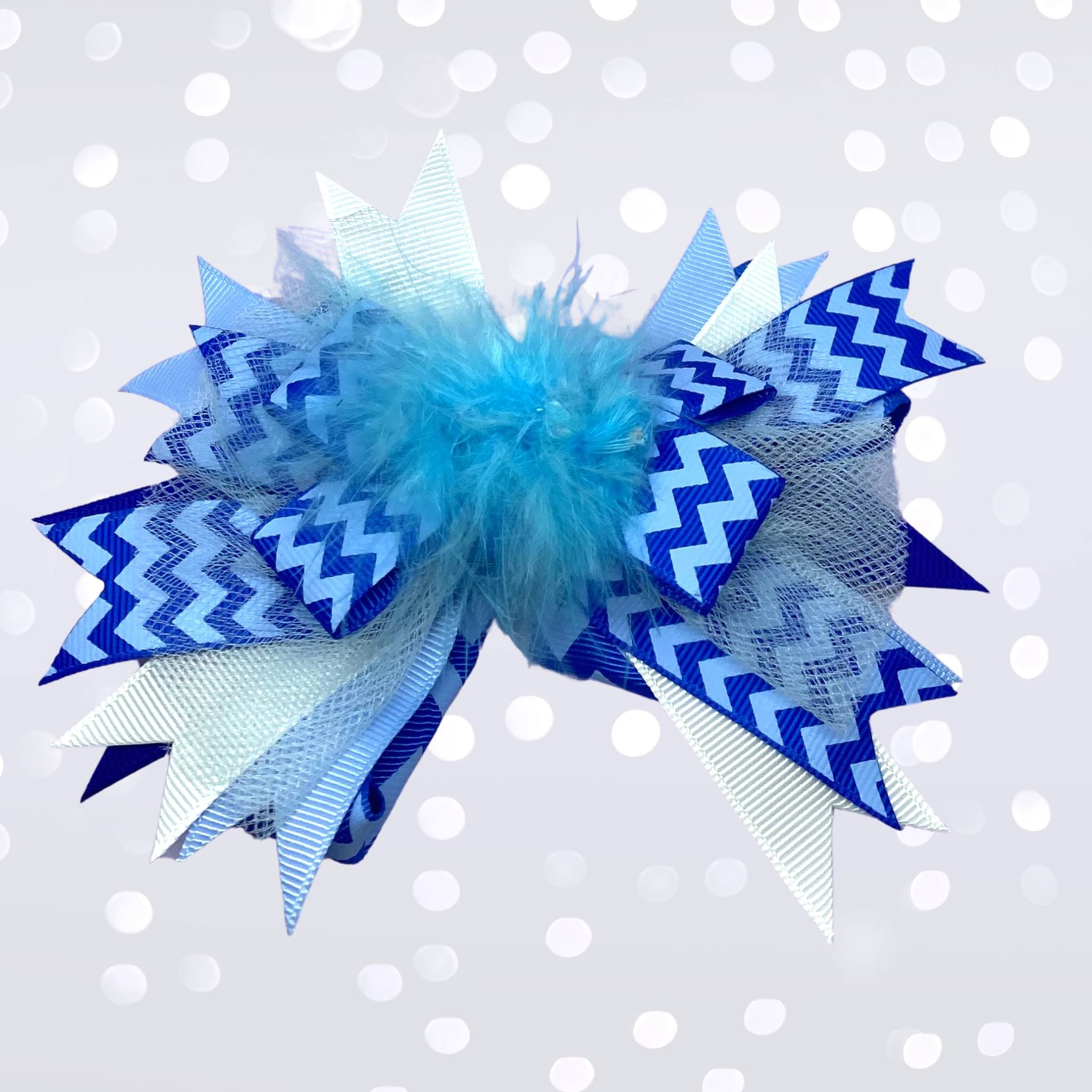 Girls Marabou Puff Layered Boutique Hair Bow