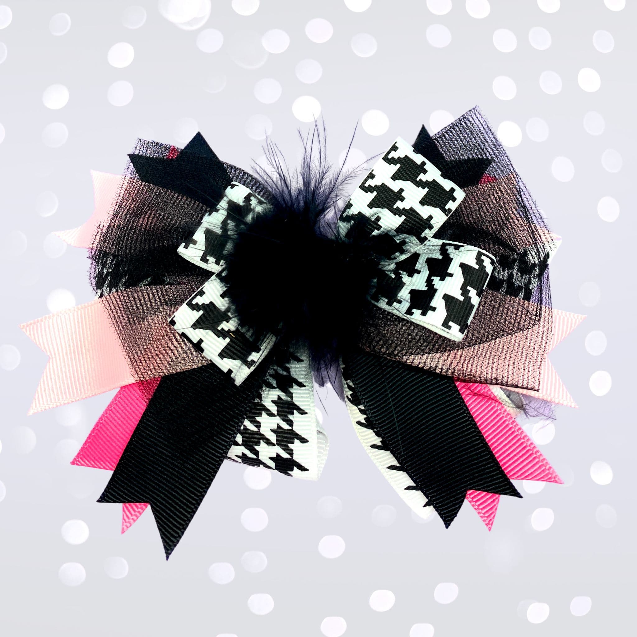 Girls Marabou Puff Layered Boutique Hair Bow