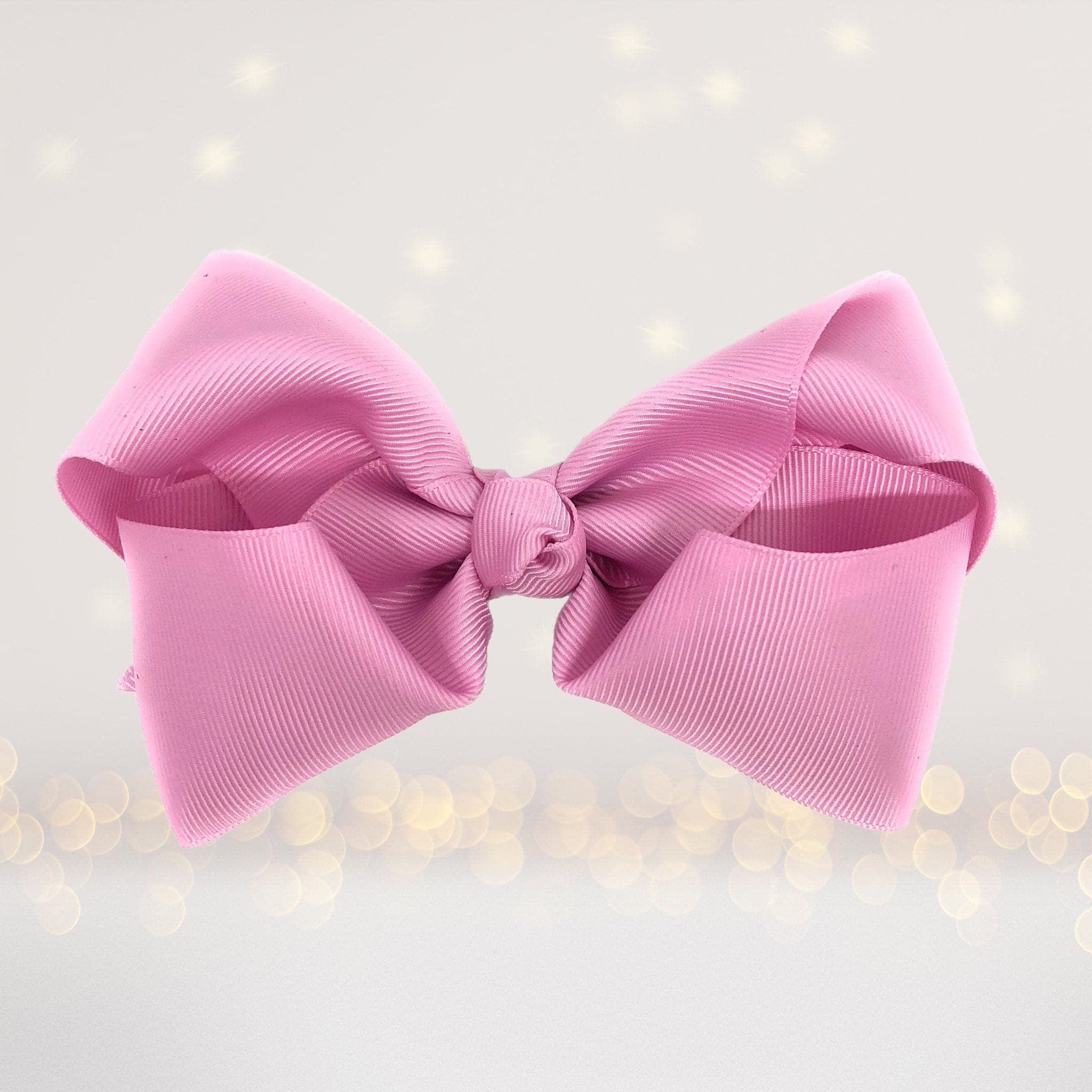 Girls Medium Basic Hair Bow, Solid Ribbon Hair Bow