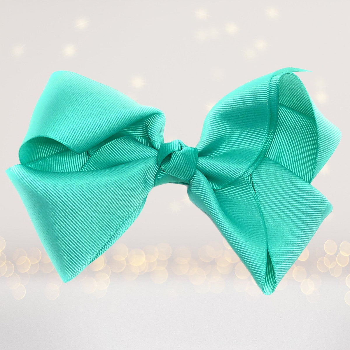 Girls Medium Basic Hair Bow, Solid Ribbon Hair Bow