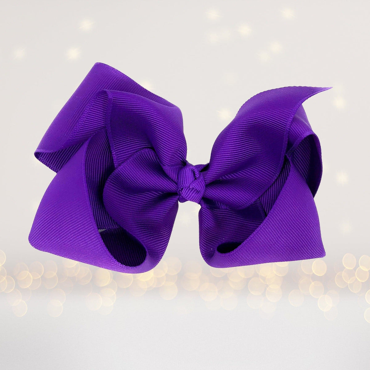 Girls Medium Basic Hair Bow, Solid Ribbon Hair Bow