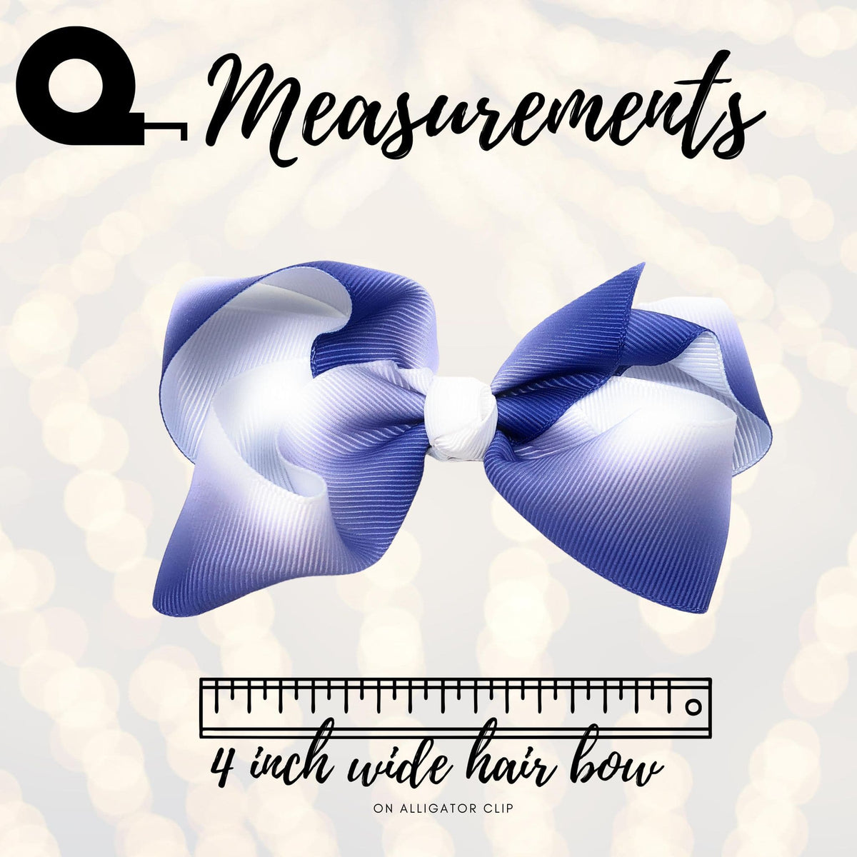 Girls Ombre Gradient Or Faded Hair Bow
