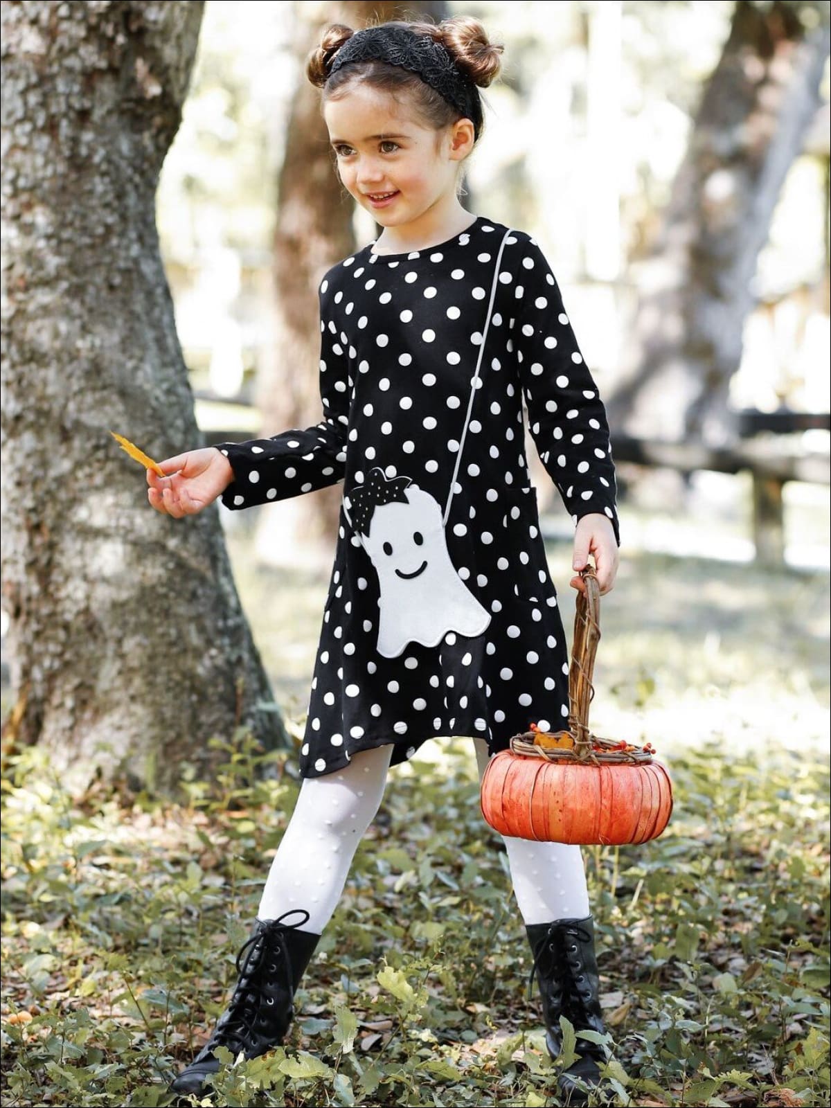 Precious Polka Dot Pocket Dress And Purse Set