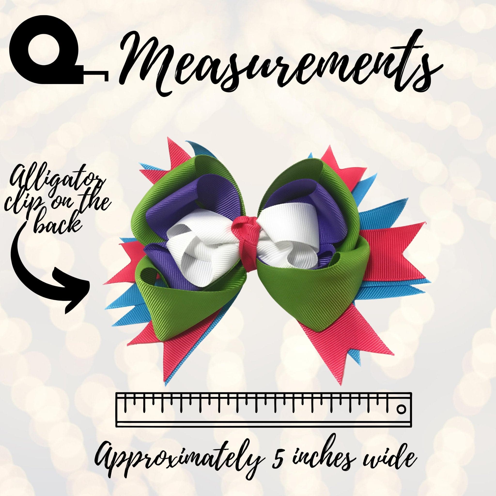 Girls Posh Layered Boutique Bows With Solid Ribbons