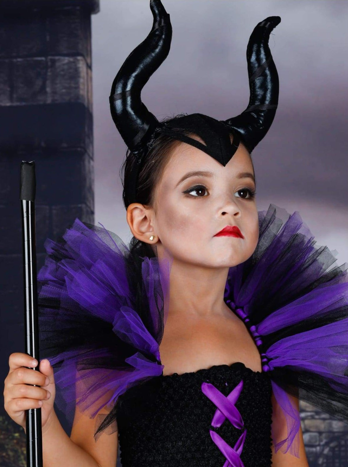 Girls Evil Queen Villain Tutu Costume Dress