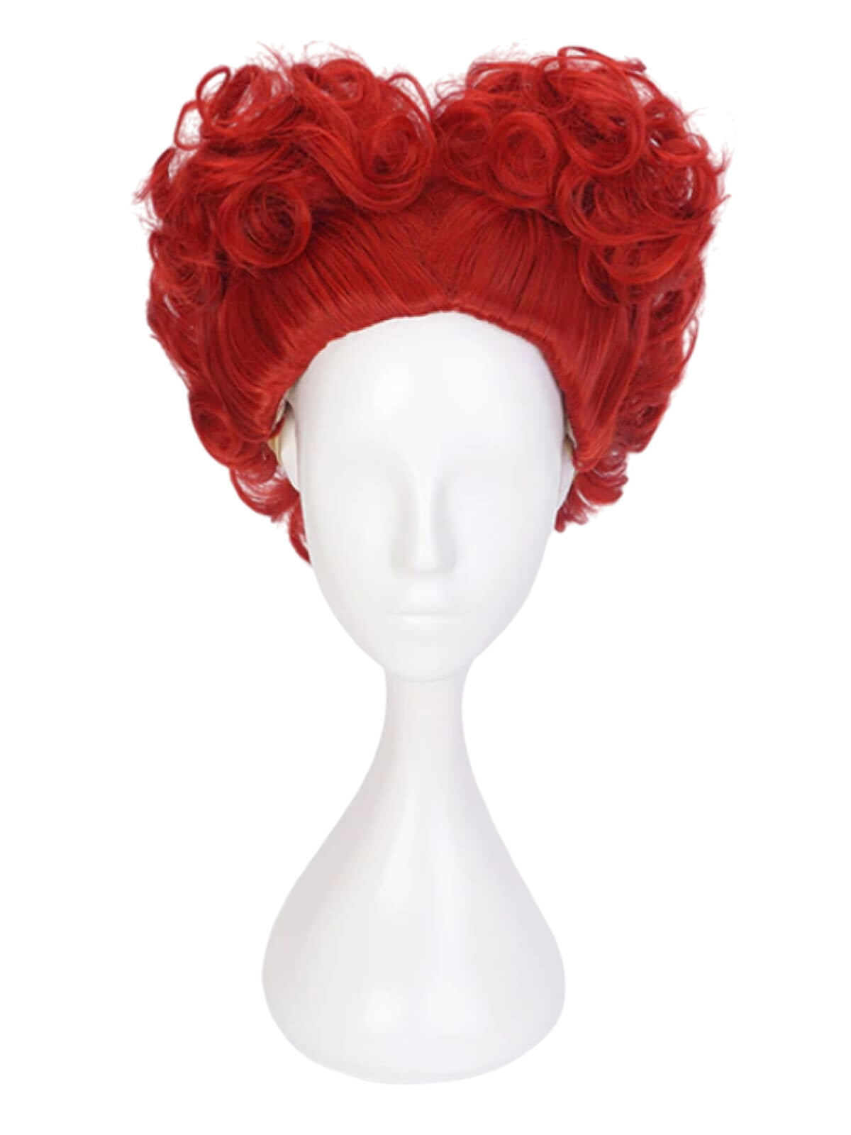 Red Queen Of Hearts Short Curls Up-do Wig