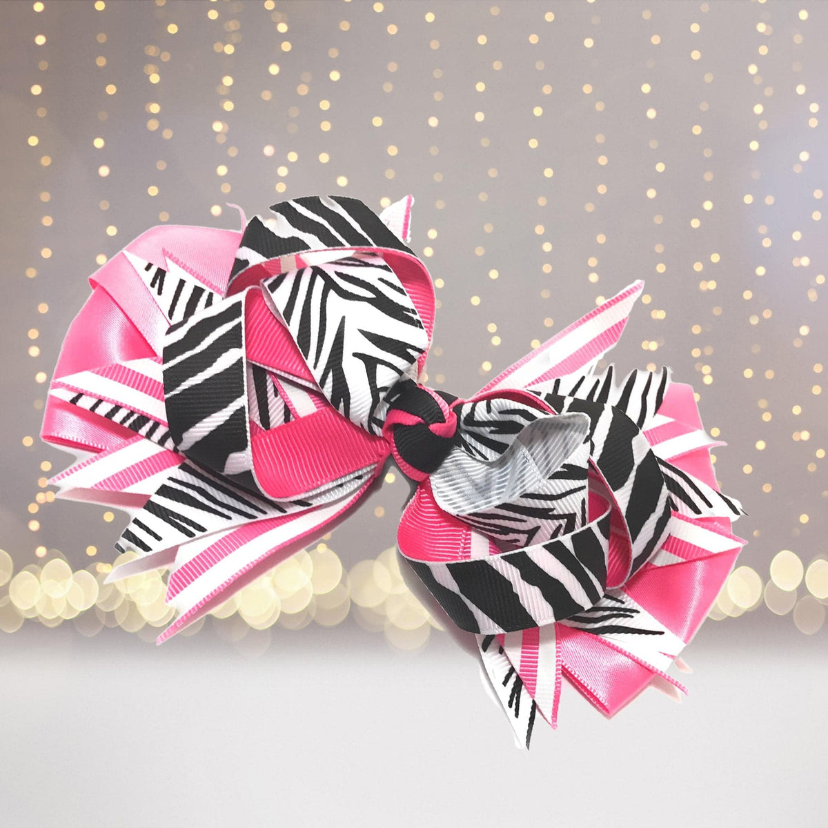 Girls Sassy Zebra Hair Bows